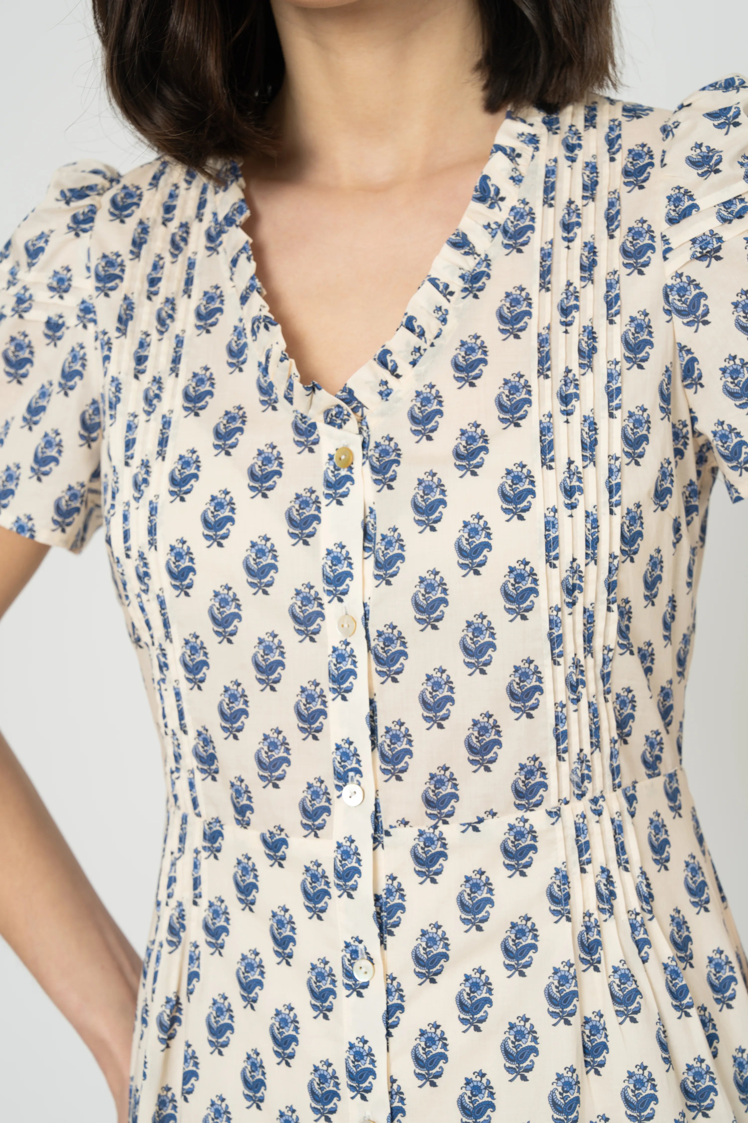 ROBE SOLYNE - PRINT PROVENCE BLUE