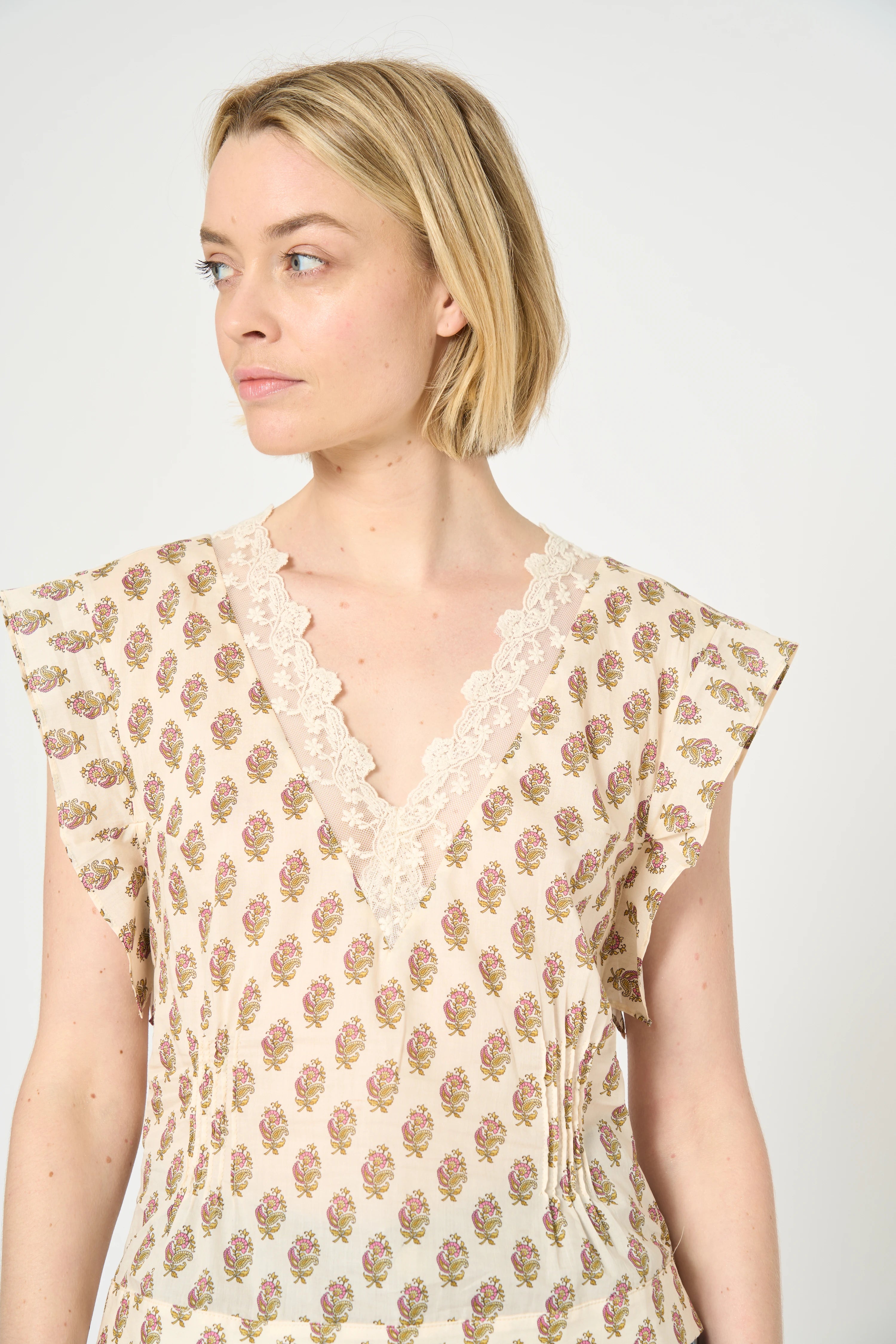 BLOUSE CHIRINE - PRINT PROVENCE GOLD