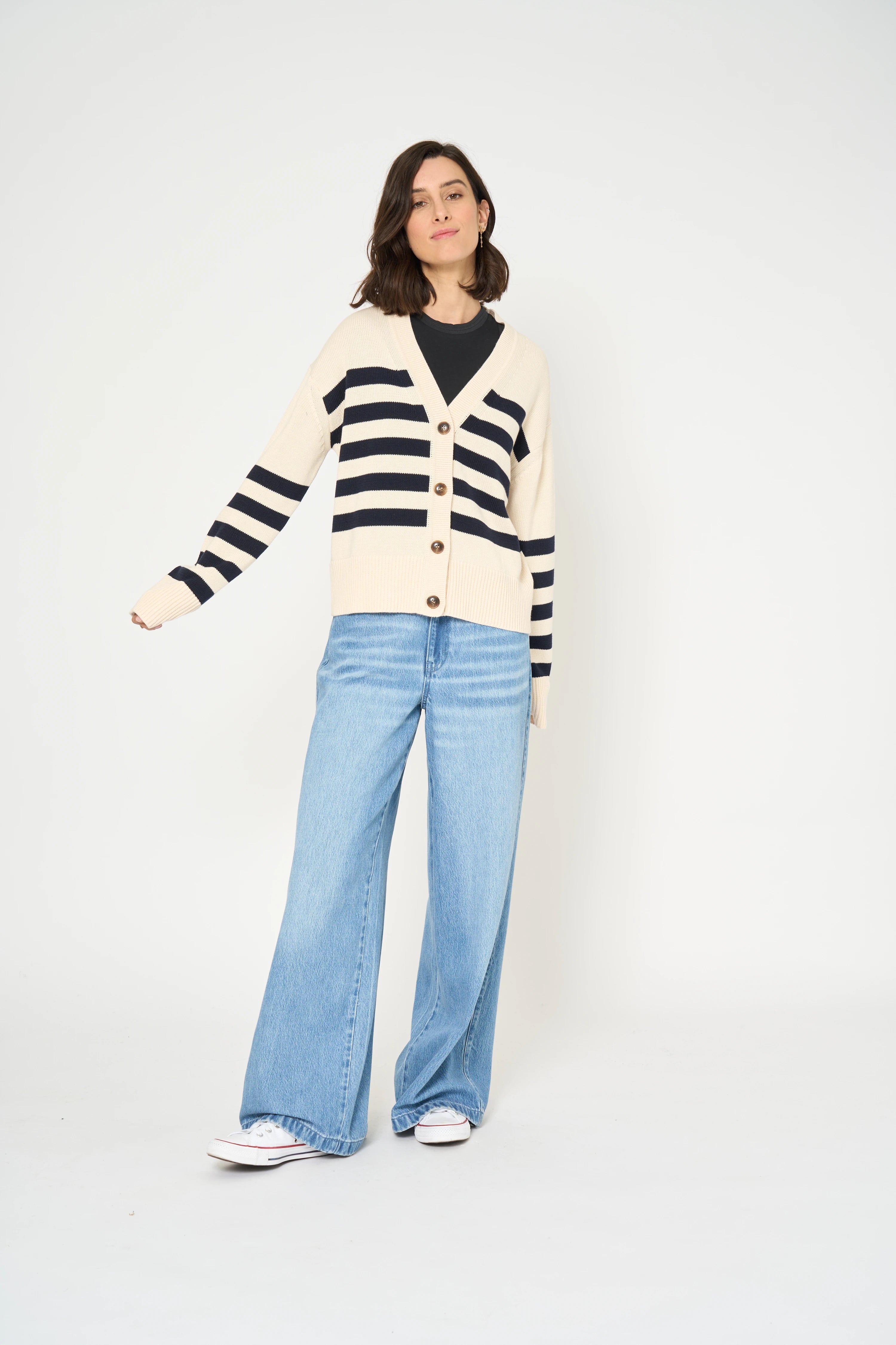GILET LEANDRA - NAVY / BLANC
