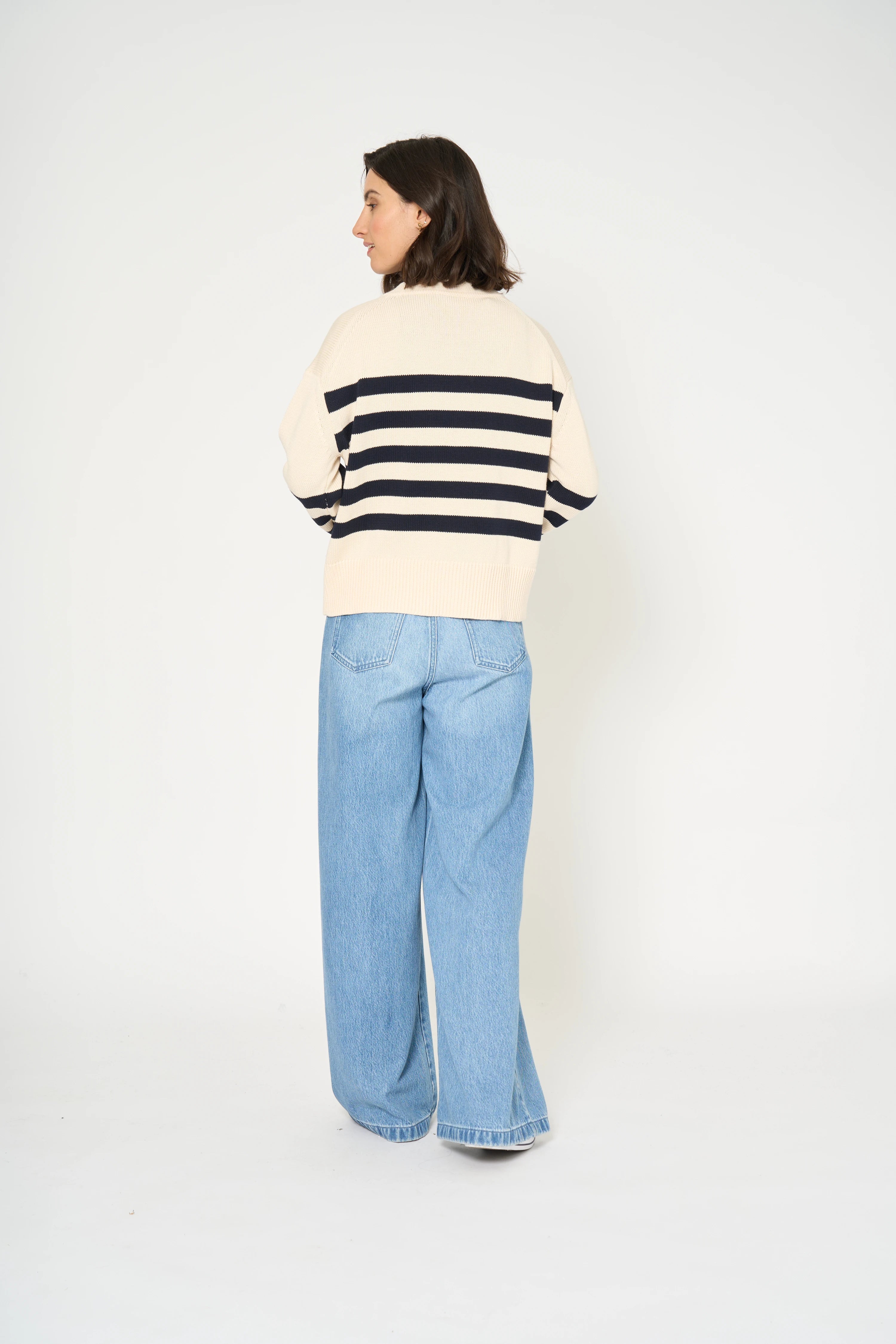 GILET LEANDRA - NAVY / BLANC