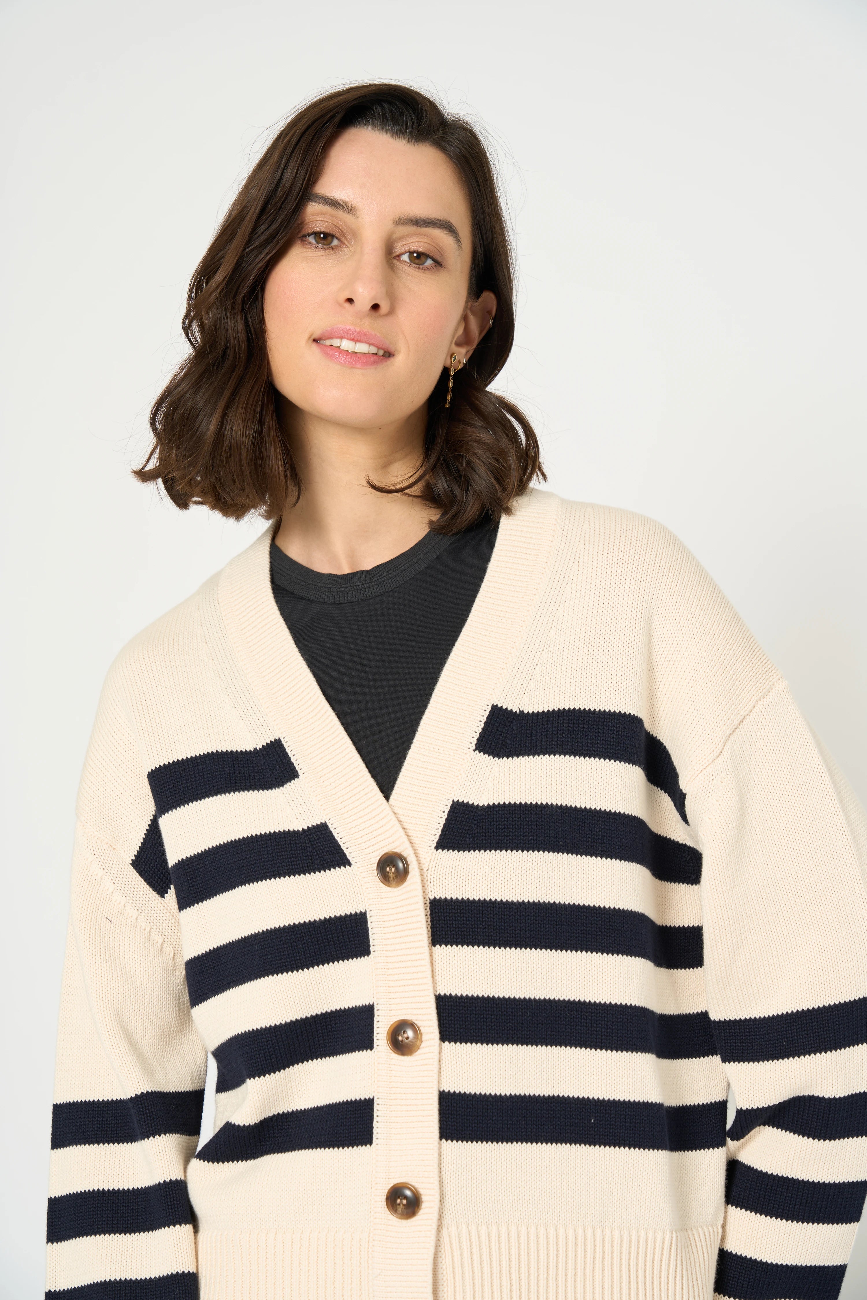 GILET LEANDRA - NAVY / BLANC
