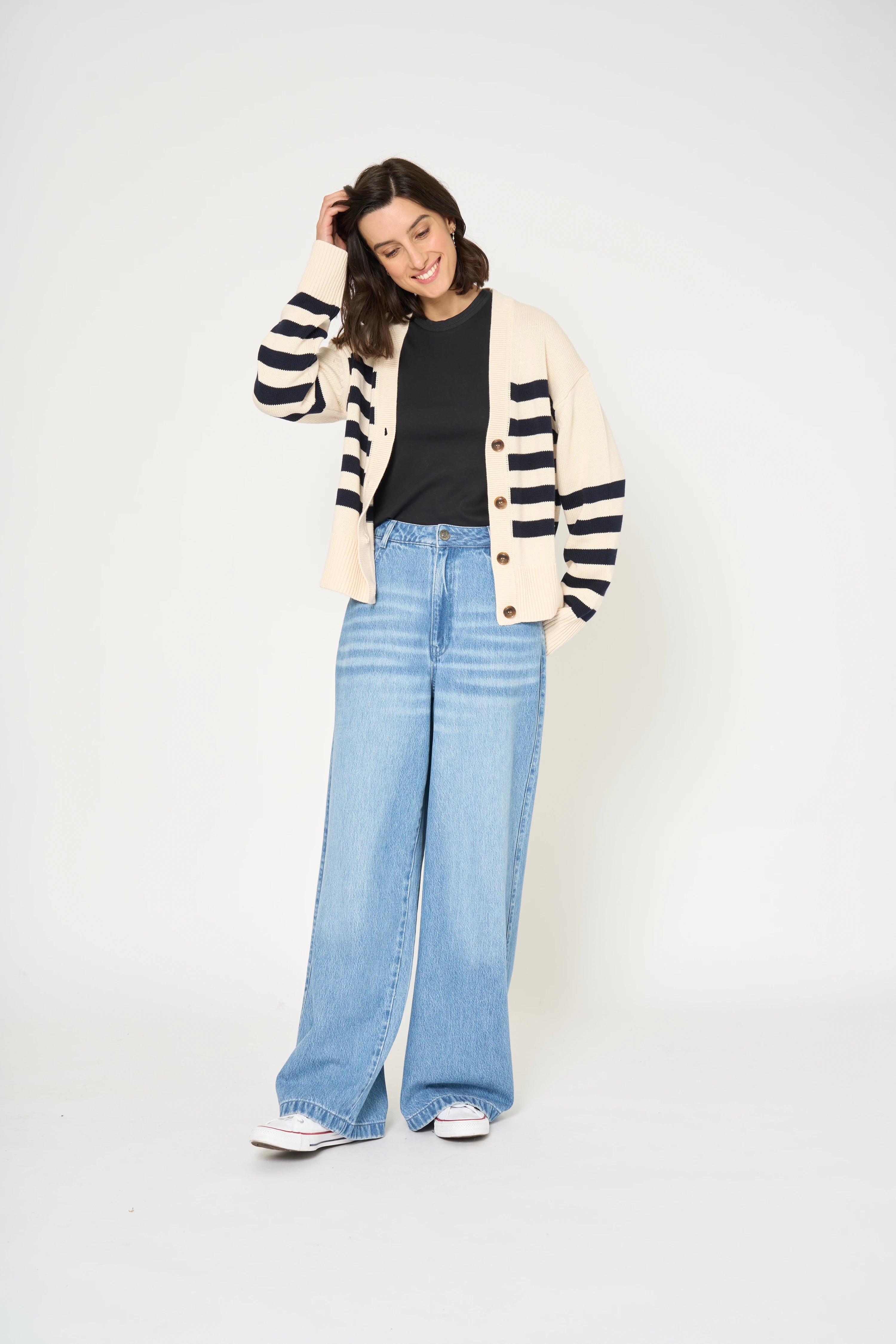GILET LEANDRA - NAVY / BLANC