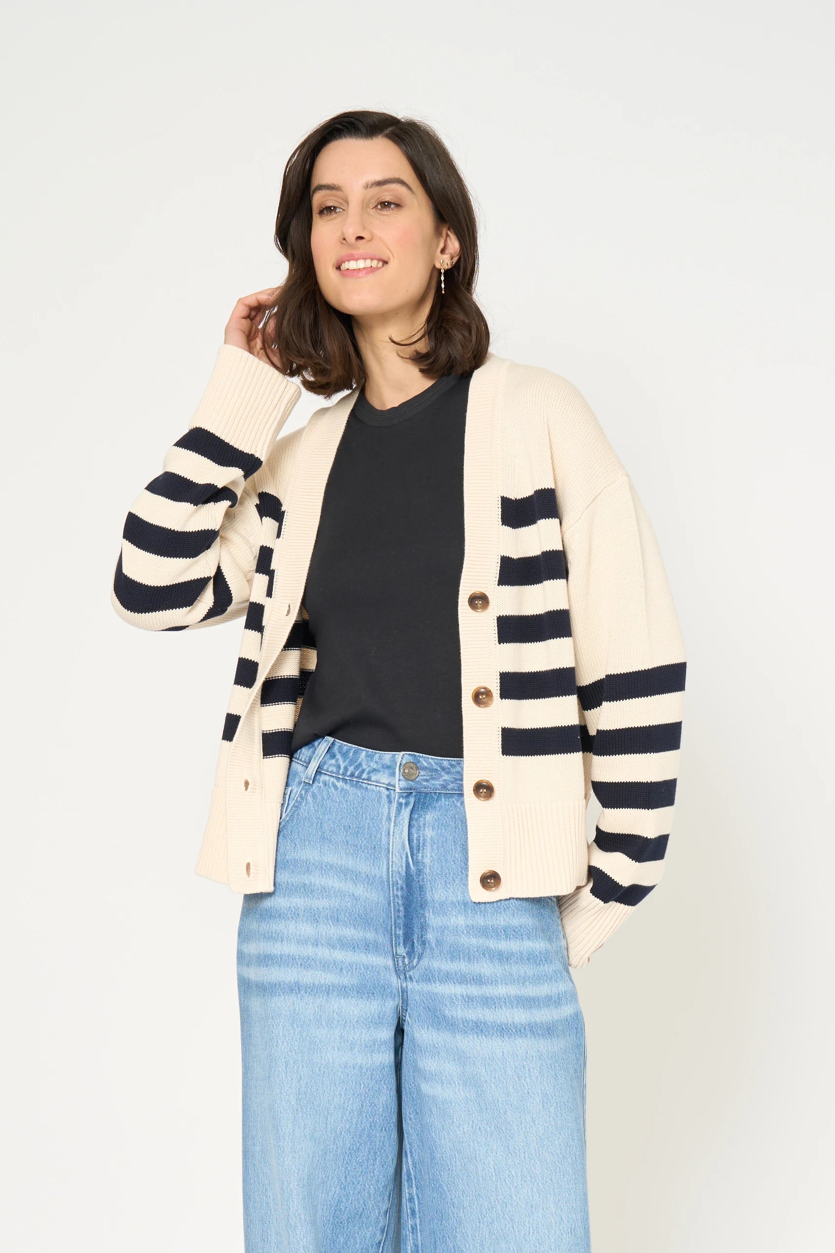 GILET LEANDRA - NAVY / BLANC