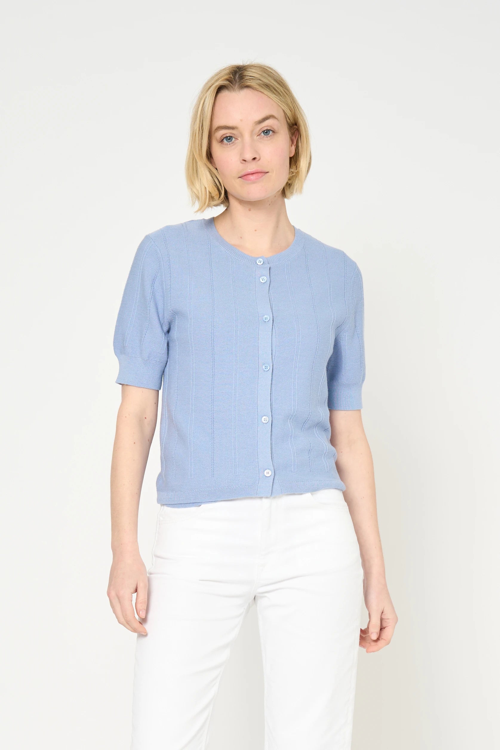 GILET YVES - BLEU GRIS