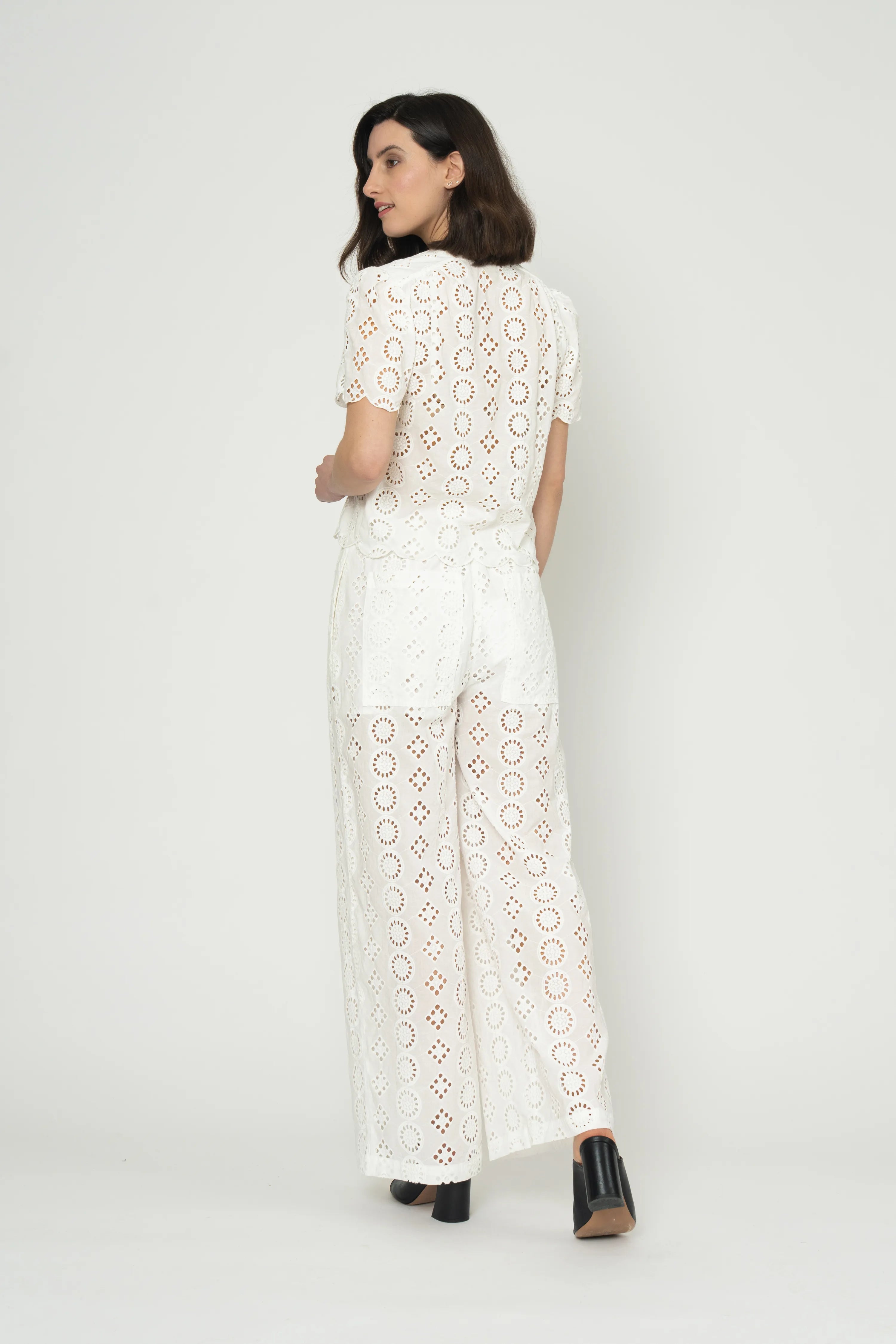 PANTALON BARBARA - BLANC