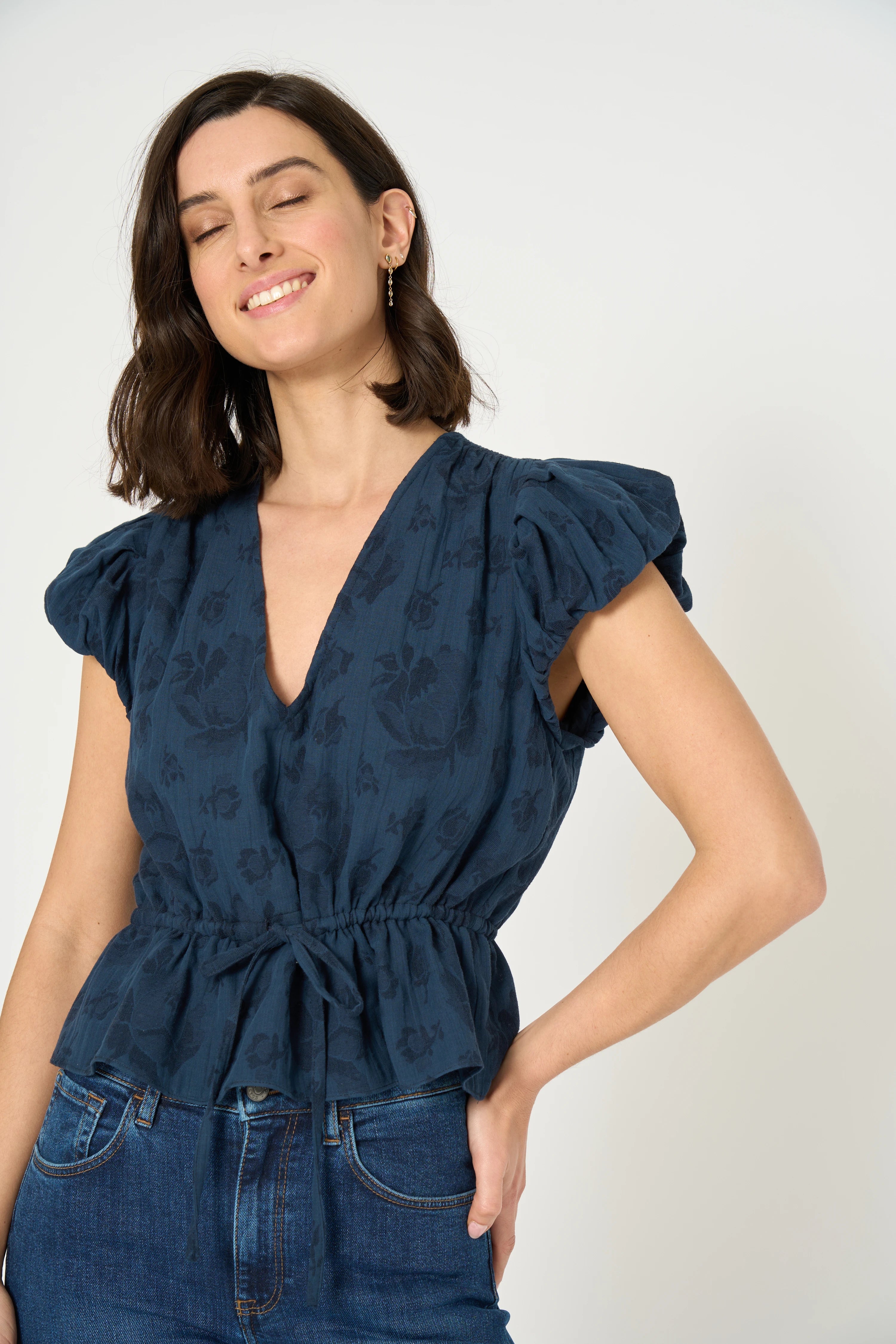 BLOUSE KAPRI - MARINE
