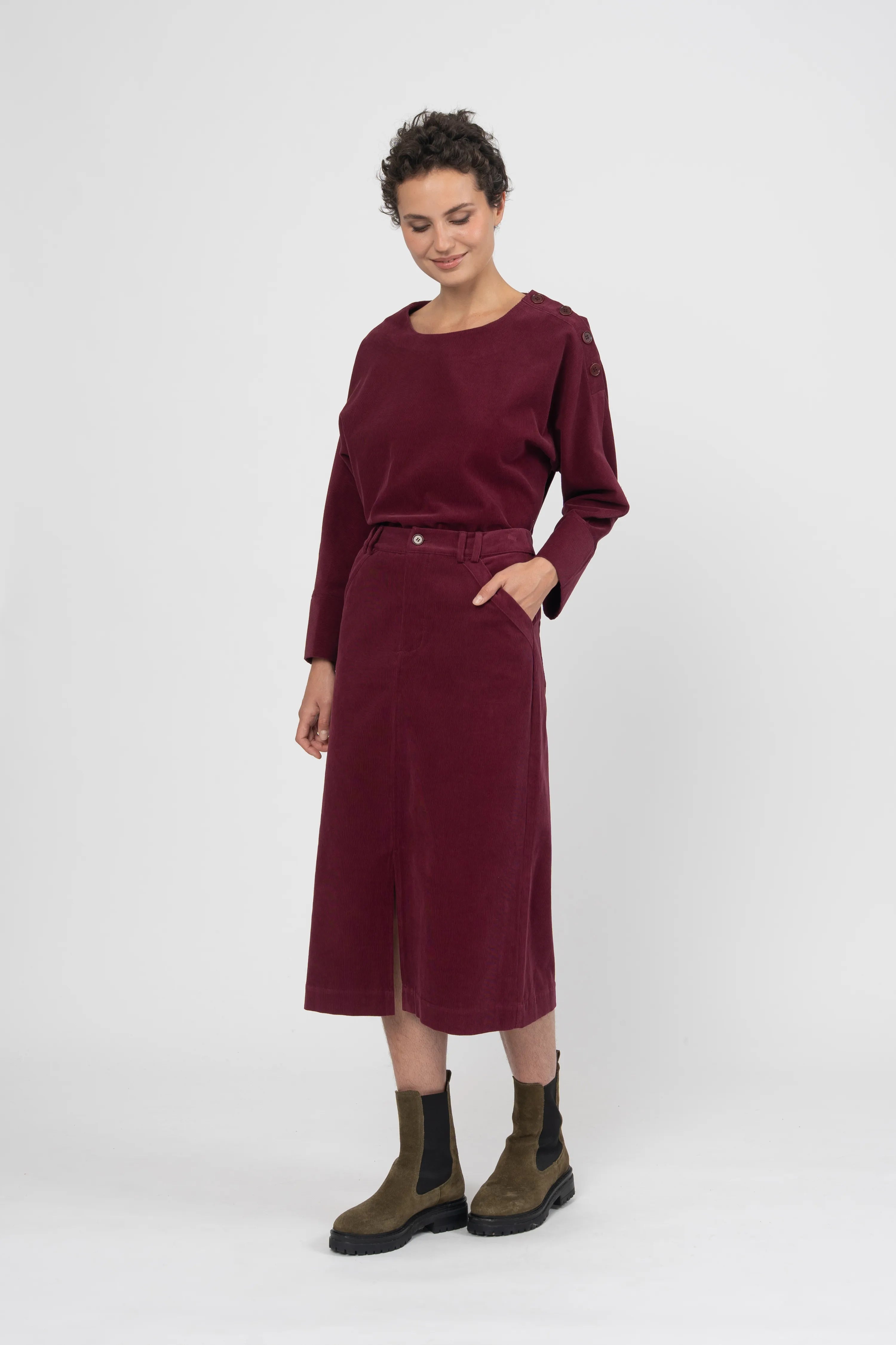 BLOUSE REA - BURGUNDY