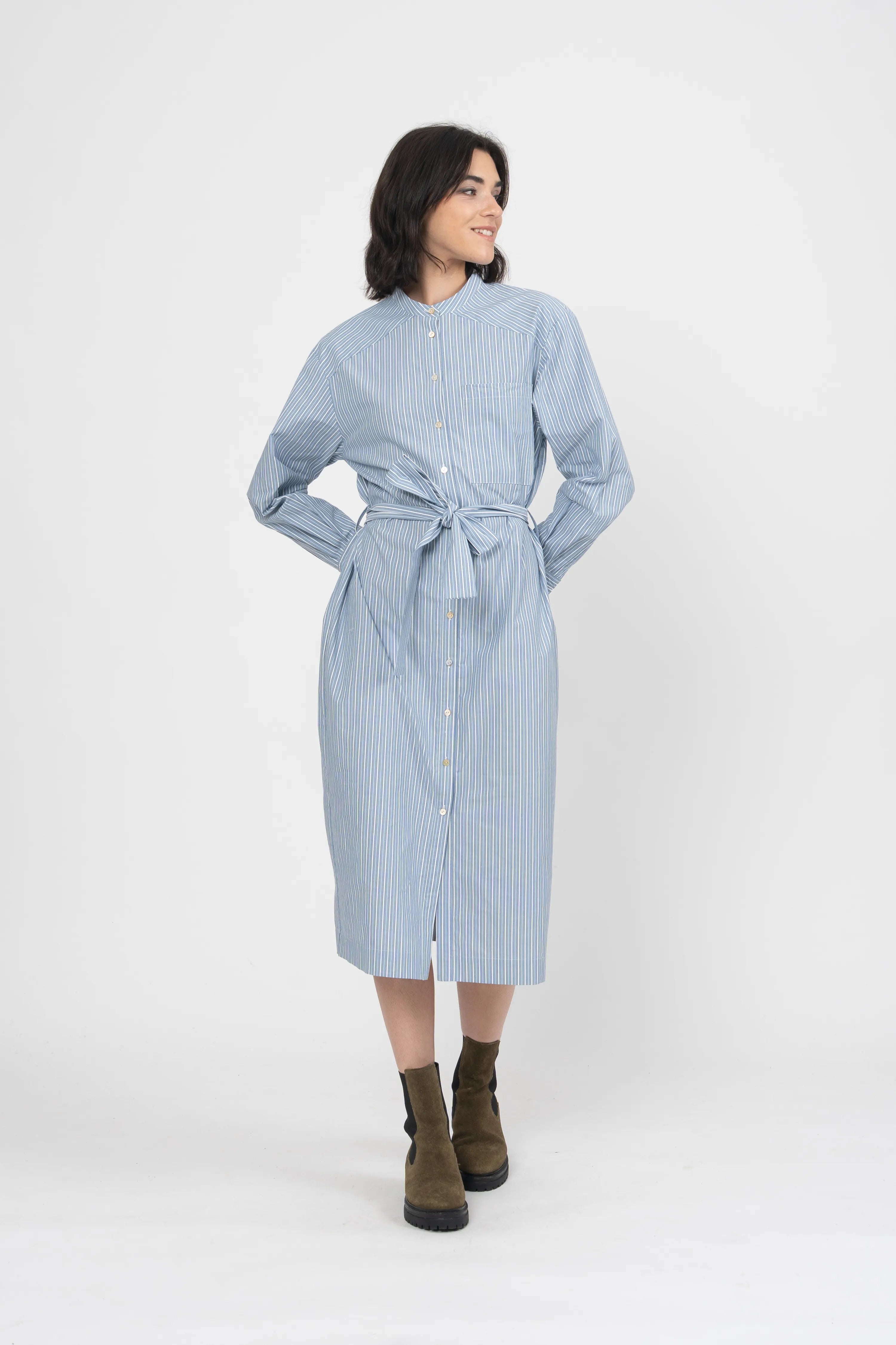 ROBE POETA - BLUE STRIPES