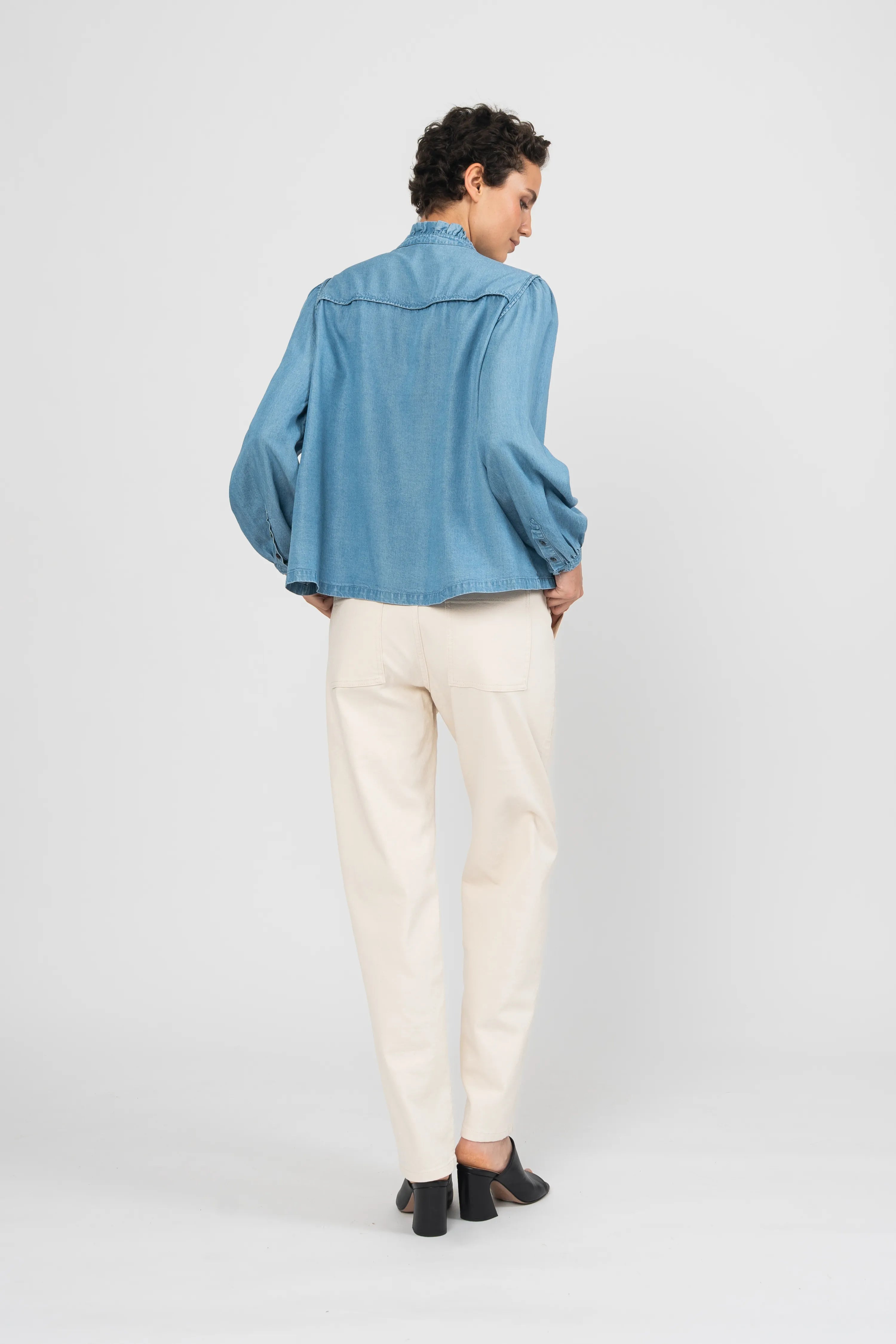 CHEMISE TONY - STONE BLEACHED