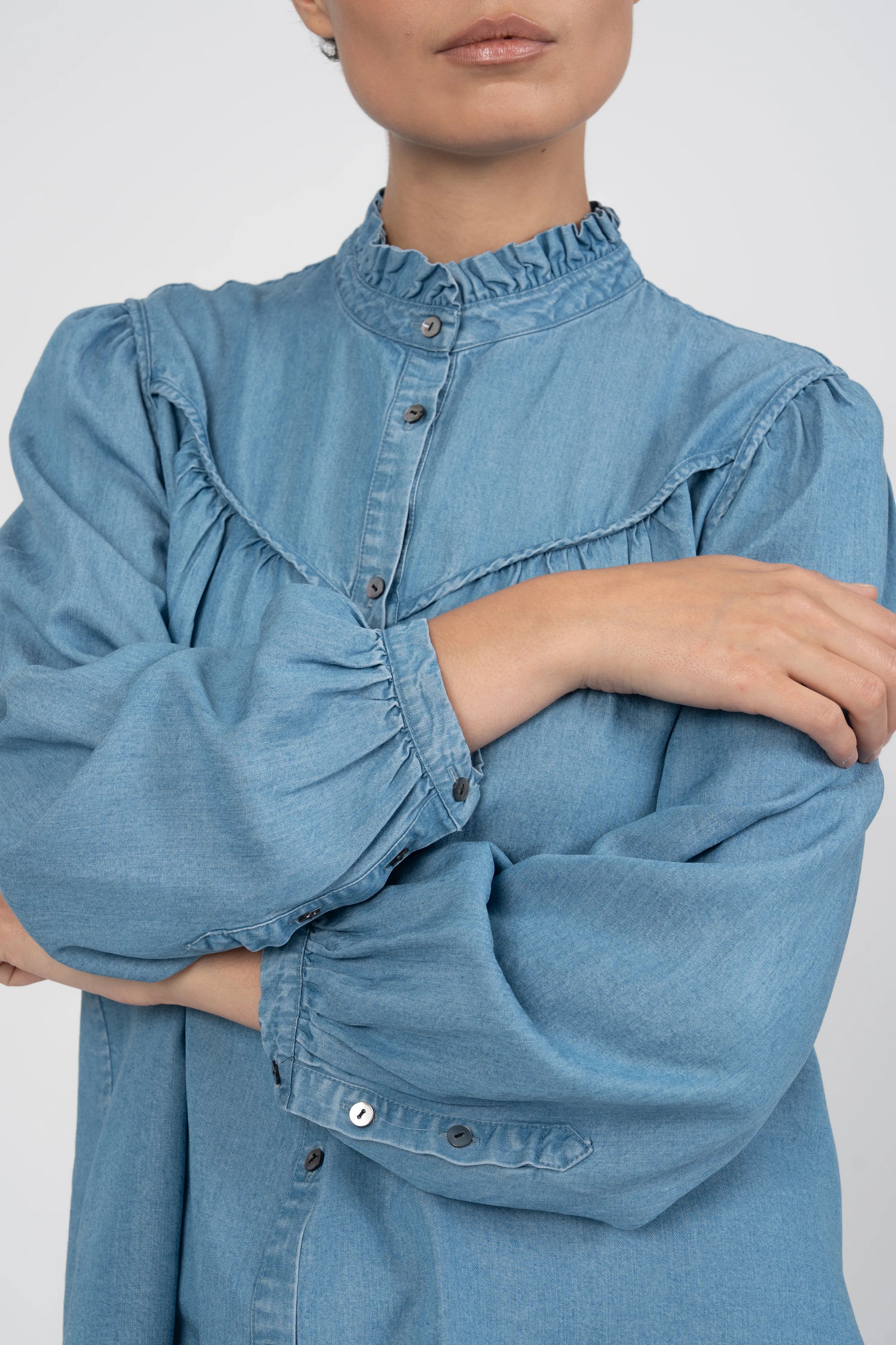 CHEMISE TONY - STONE BLEACHED