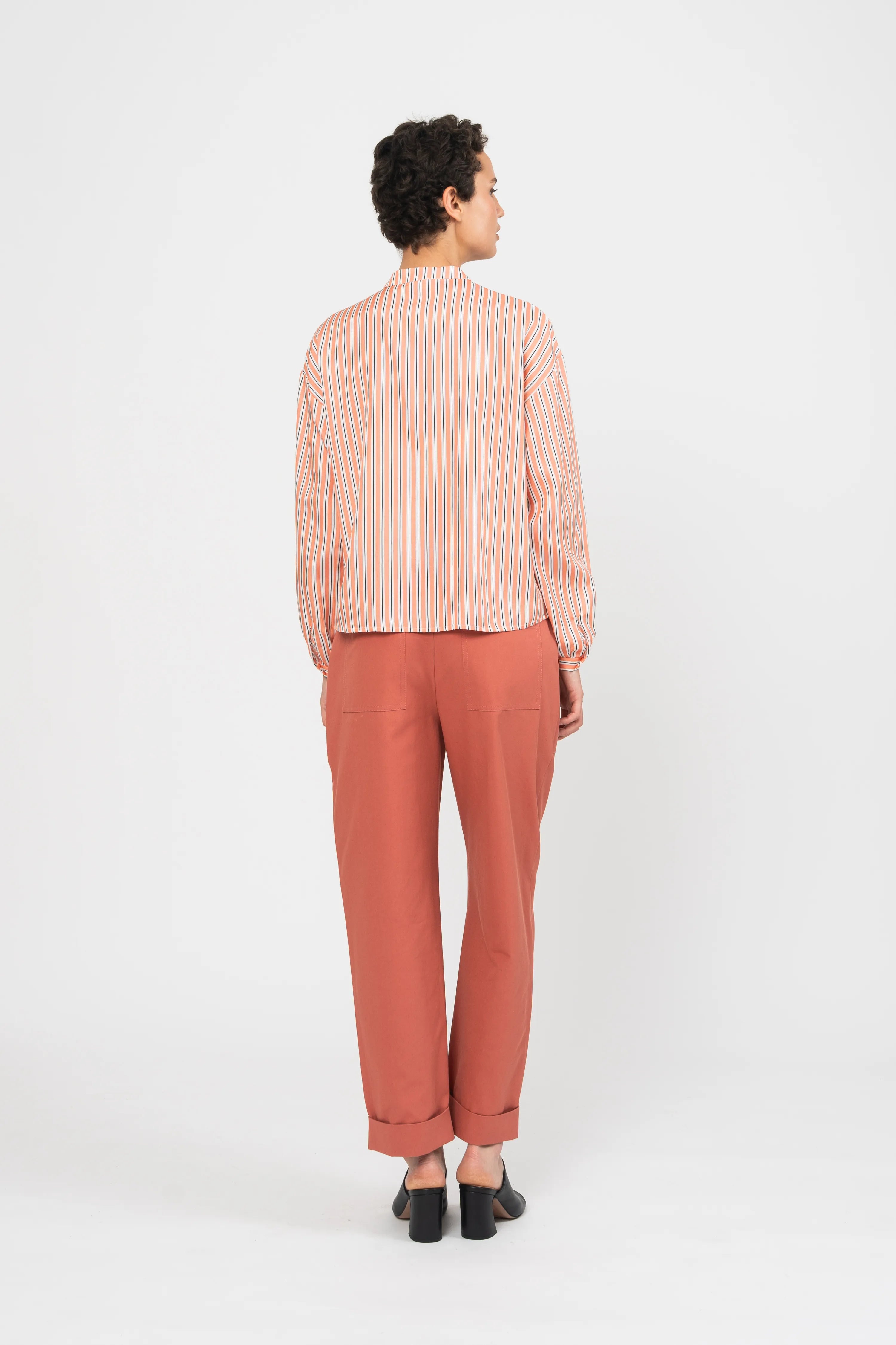 BLOUSE SOFIA - ORANGE STRIPES
