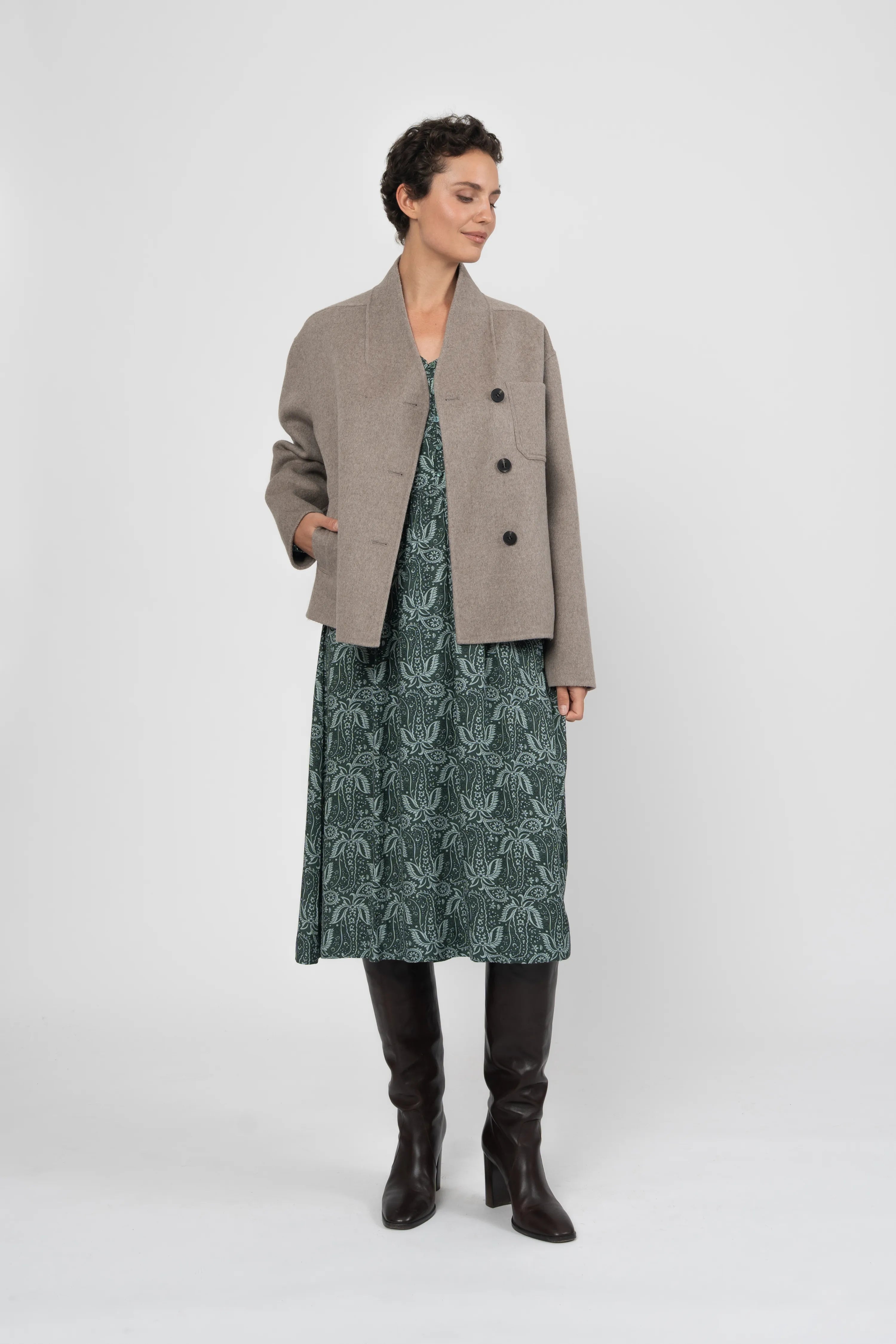 MANTEAU FLORIANE - TAUPE
