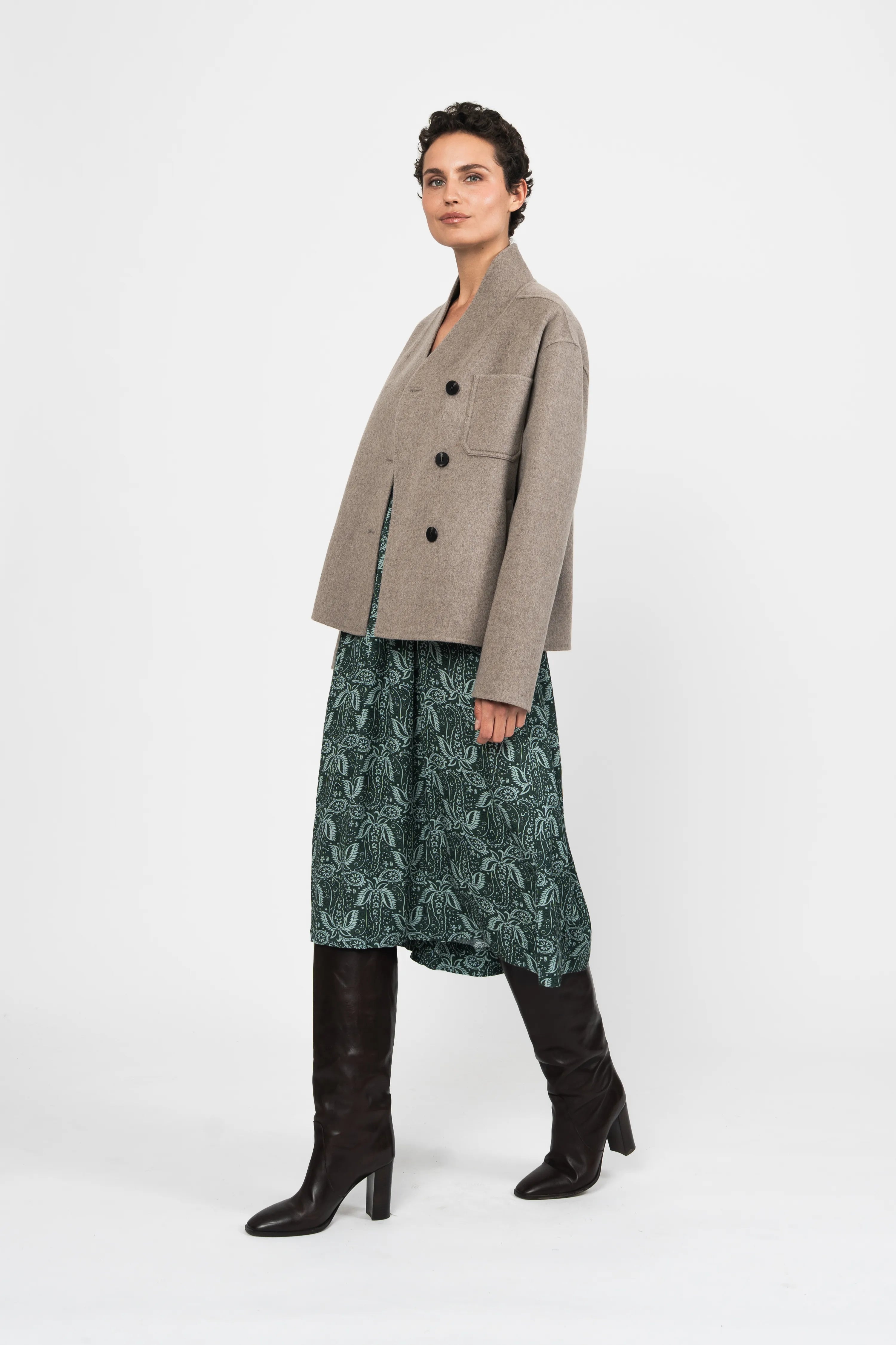MANTEAU FLORIANE - TAUPE