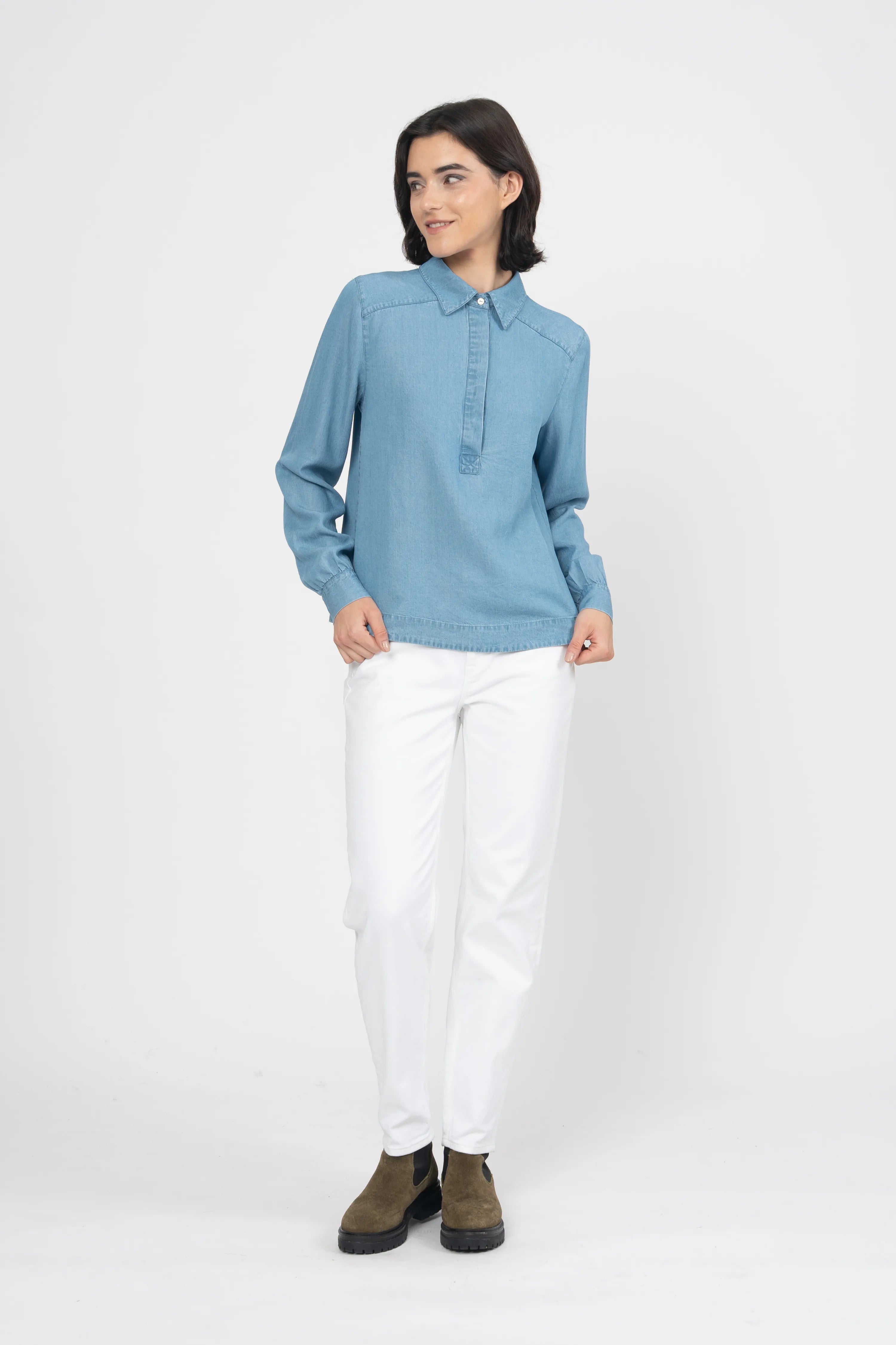 BLOUSE TOMAS - STONE BLEACHED