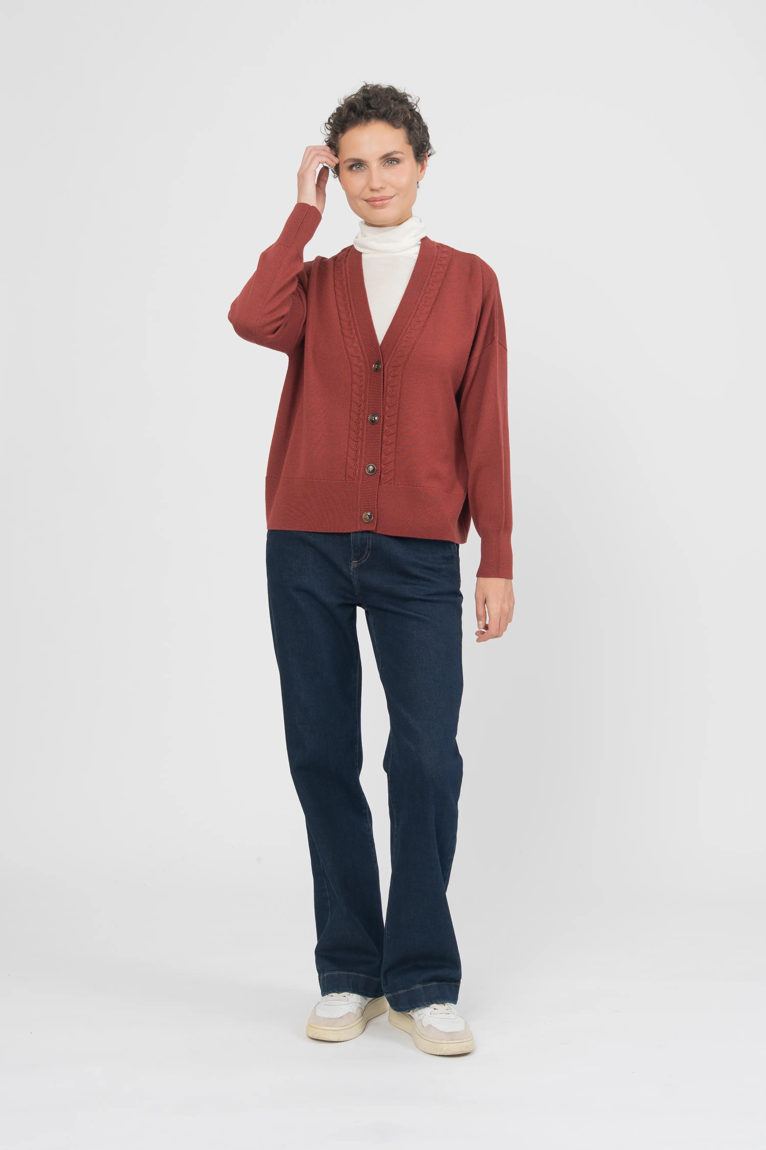 GILET MIREN - BRIQUE