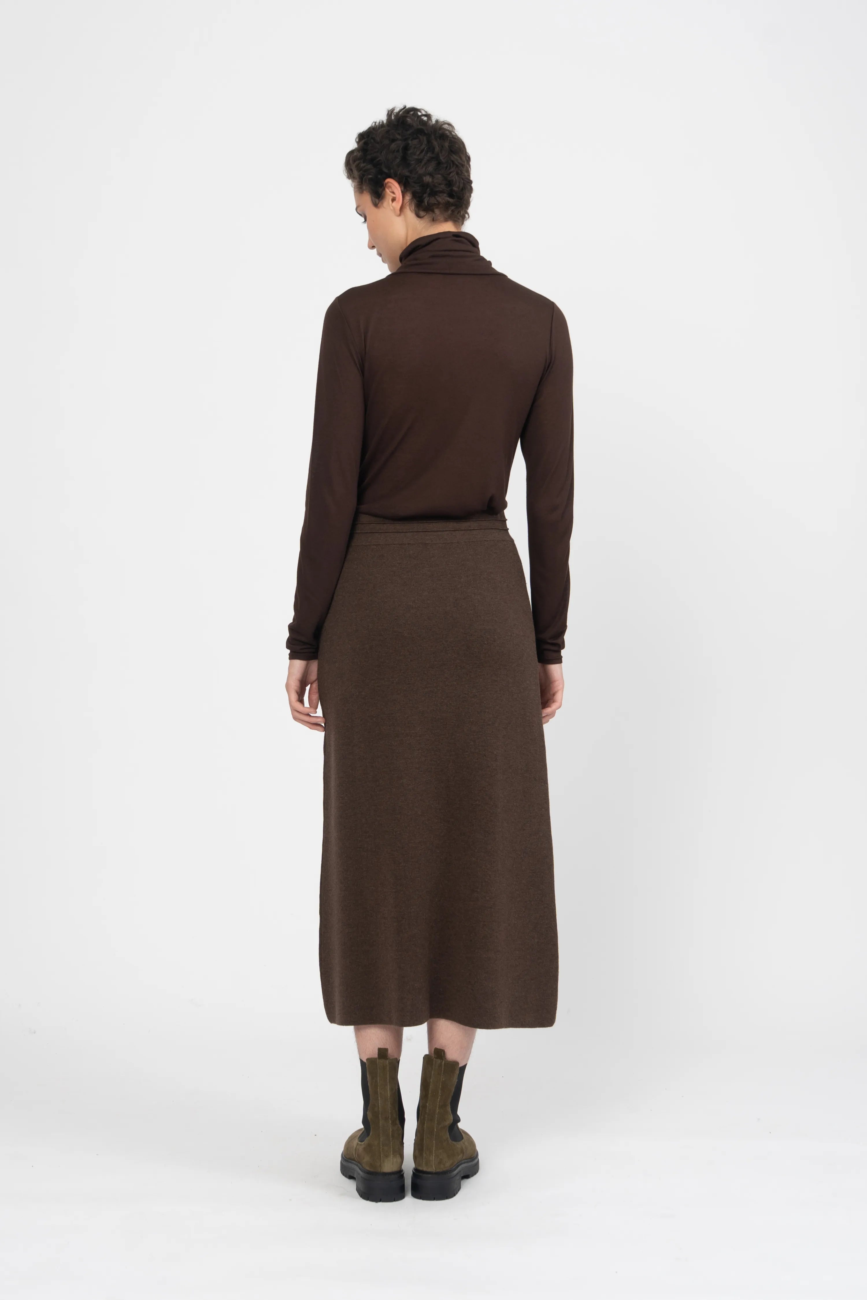 JUPE BAMO - DARK BROWN