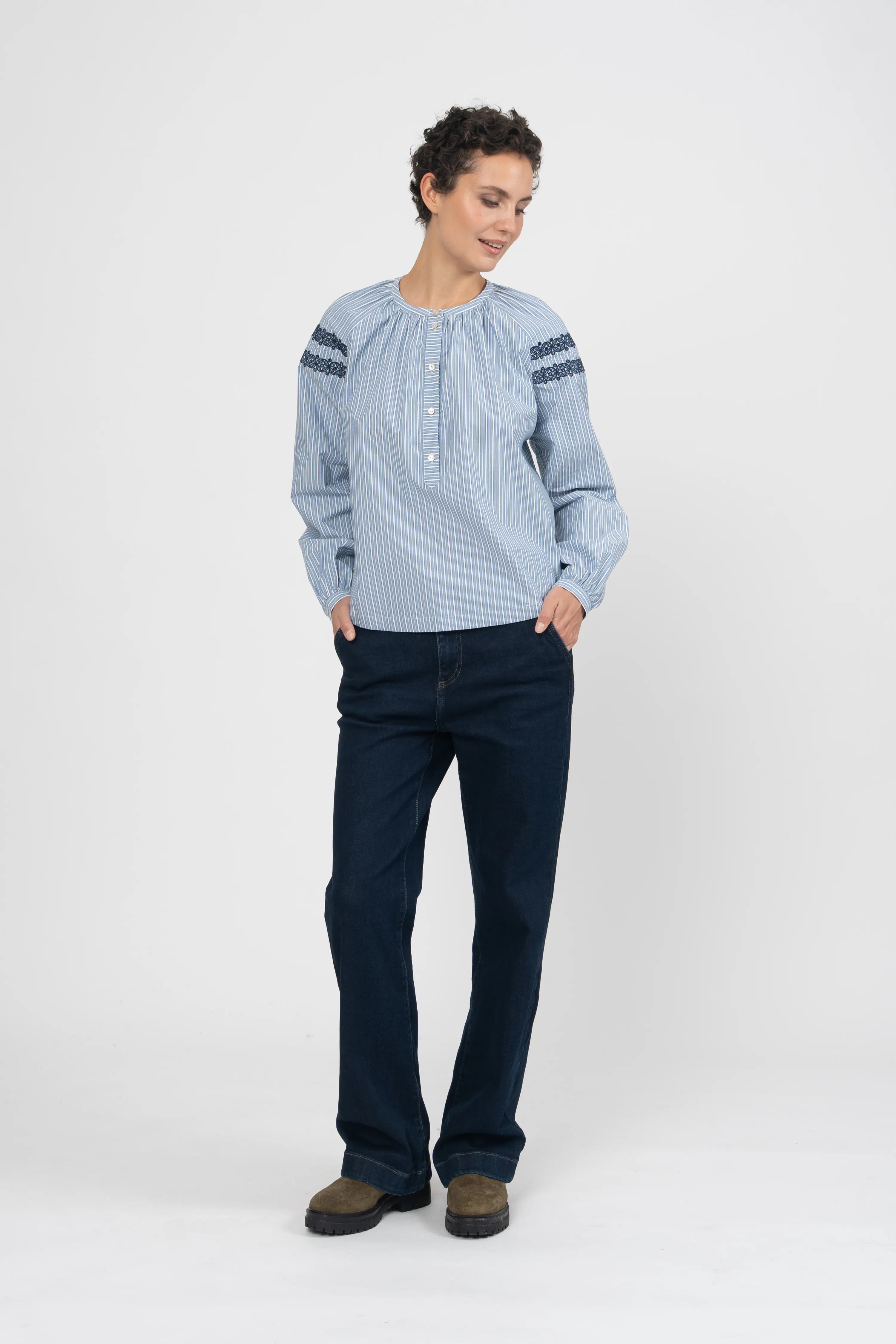 BLOUSE RACHEL - BLUE STRIPES