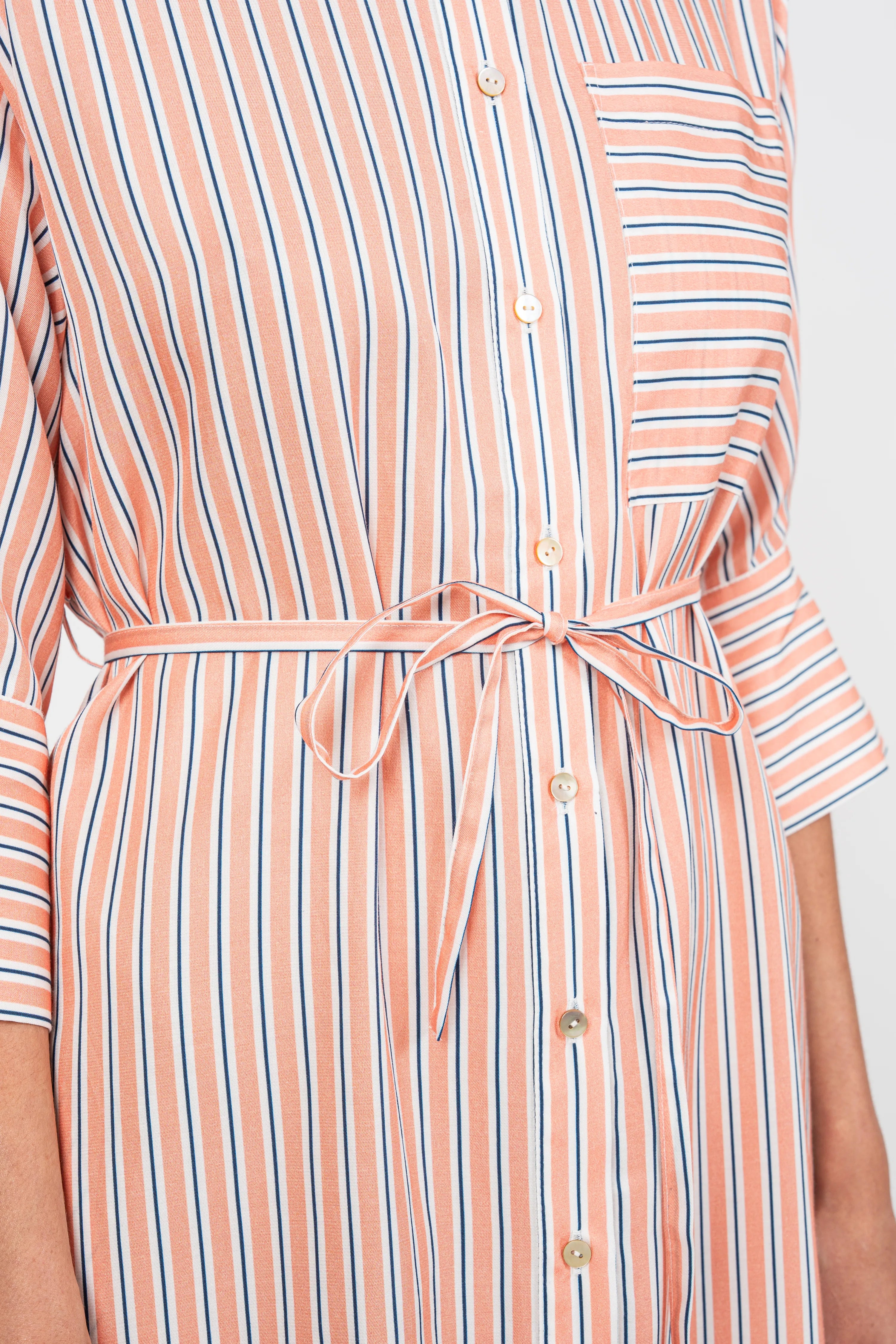 ROBE SOFINA - ORANGE STRIPES