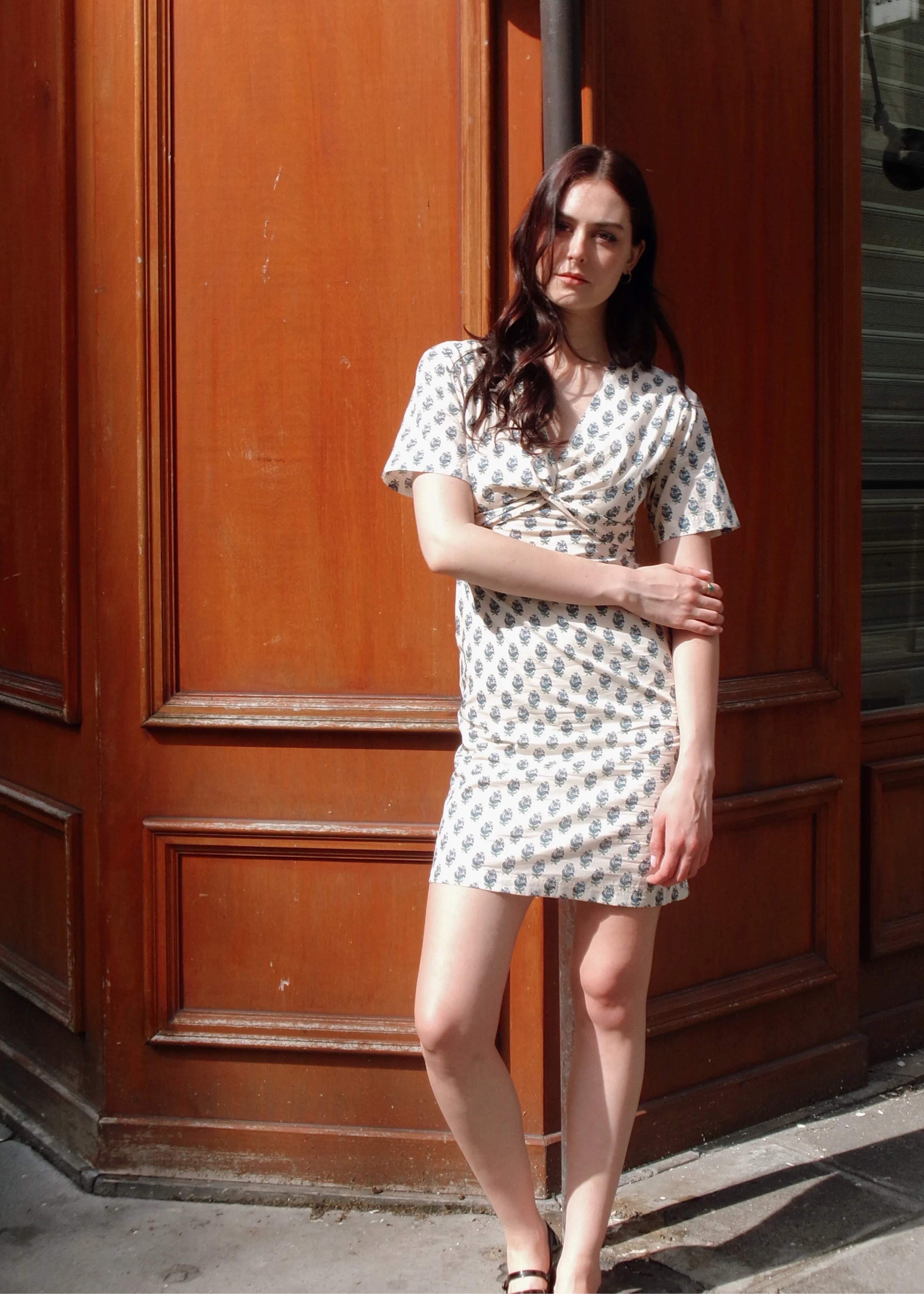 ROBE REBECCA - PRINT PROVENCE GREEN