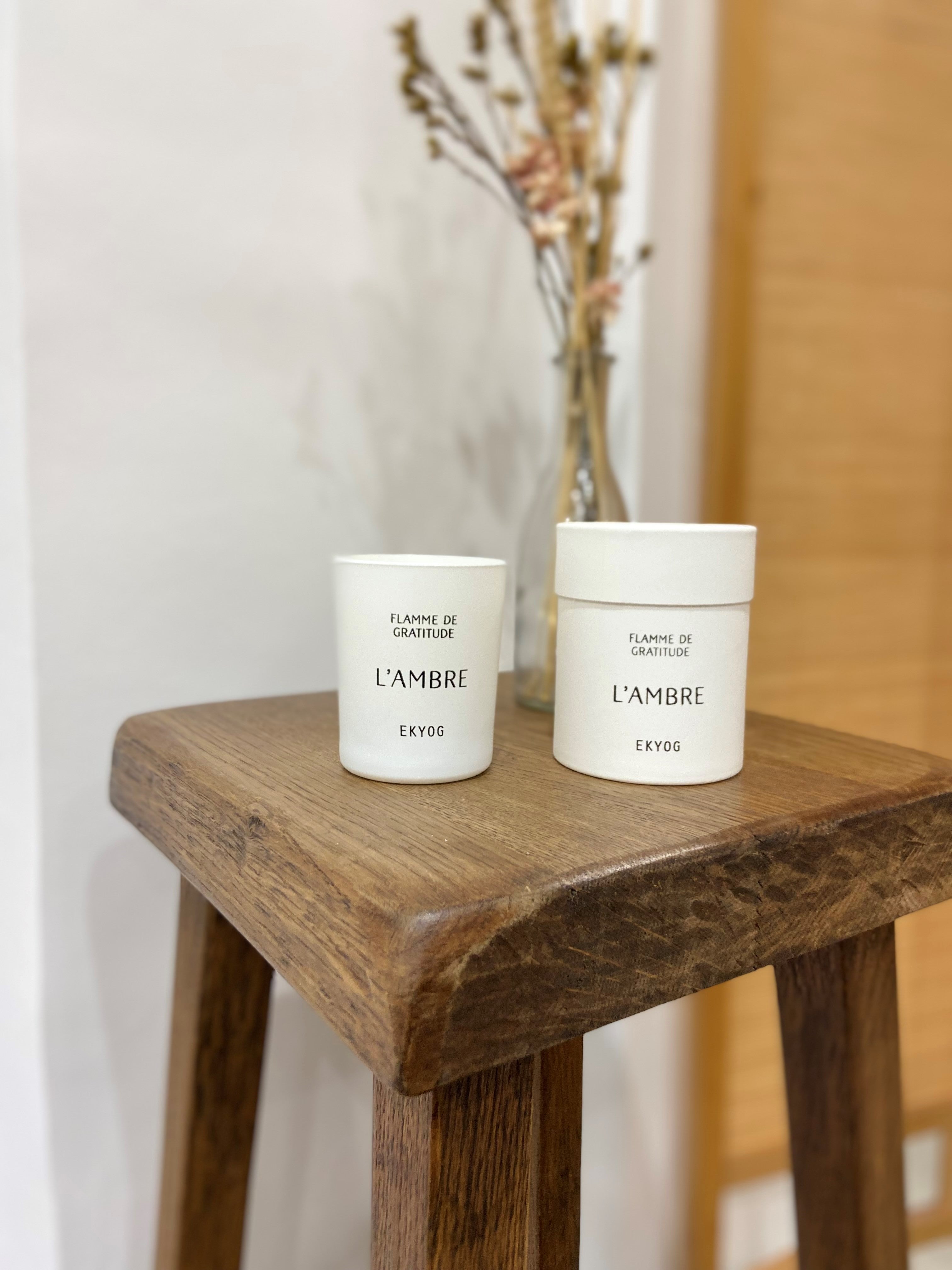 BOUGIE AMBRE - BLANC