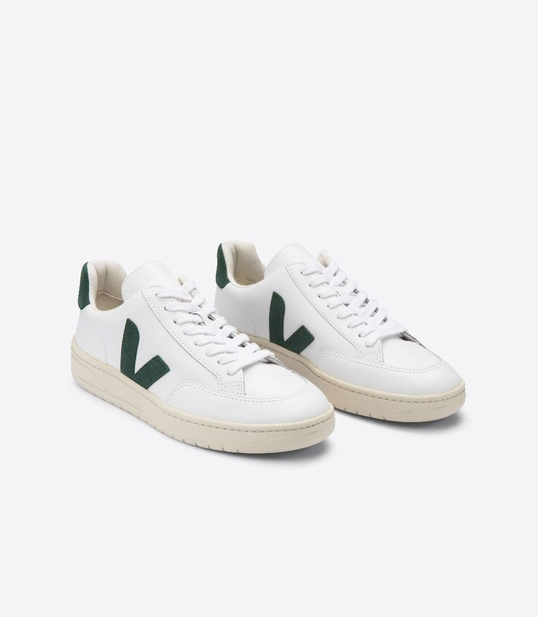 BASKETS VEJA V12  - OFF WHITE/EMERAUDE