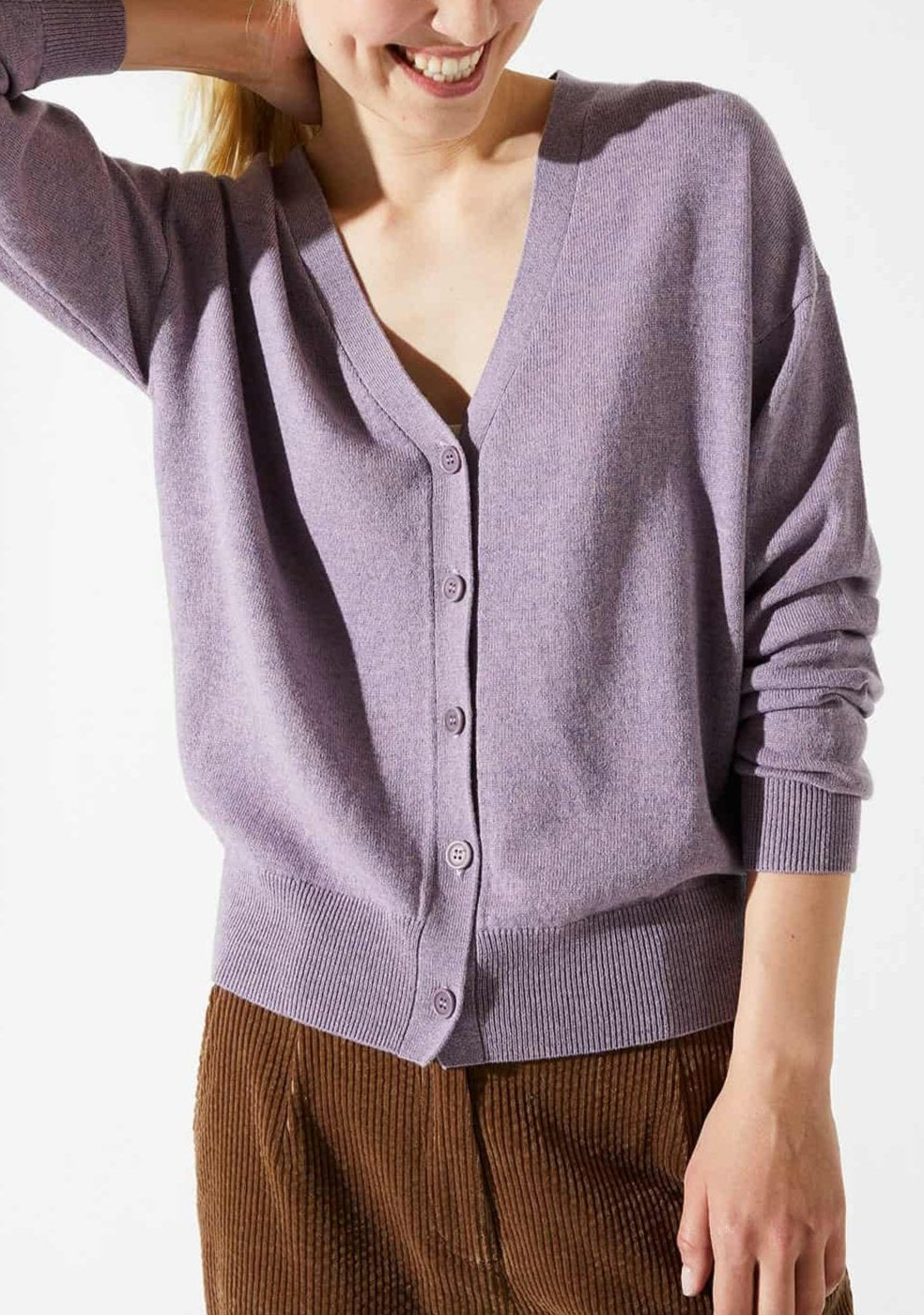 GILET MATHISA - LILAS MELANGED
