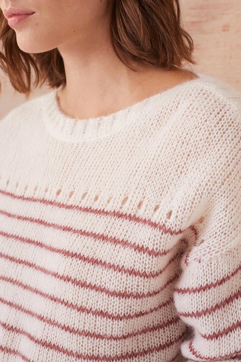 PULL MONETTE - ECRU/TERRACOTA