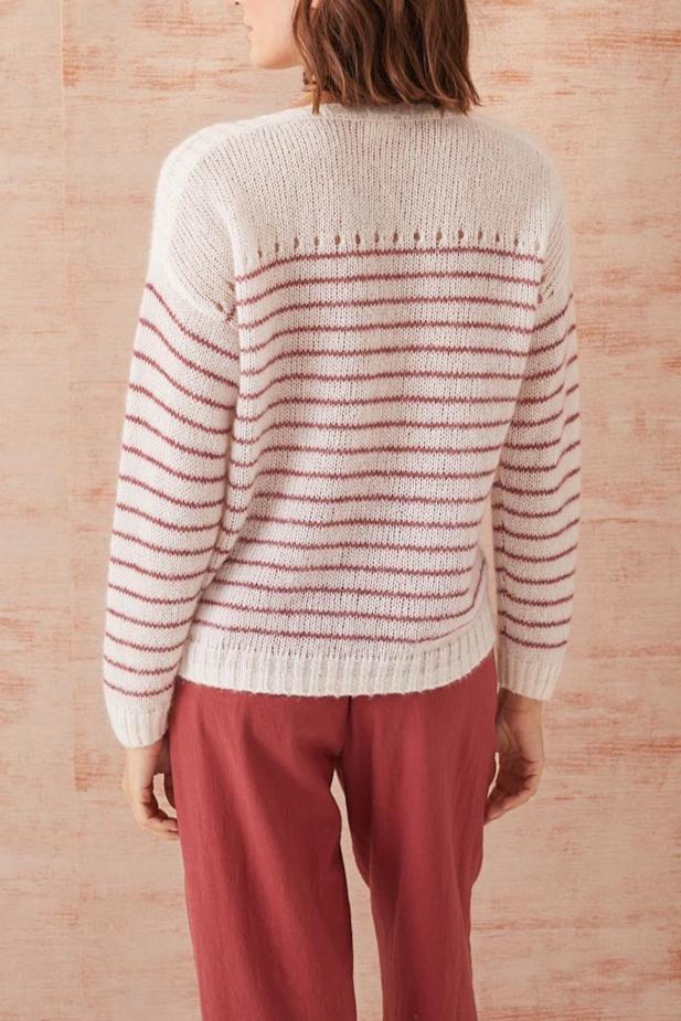 PULL MONETTE - ECRU/TERRACOTA