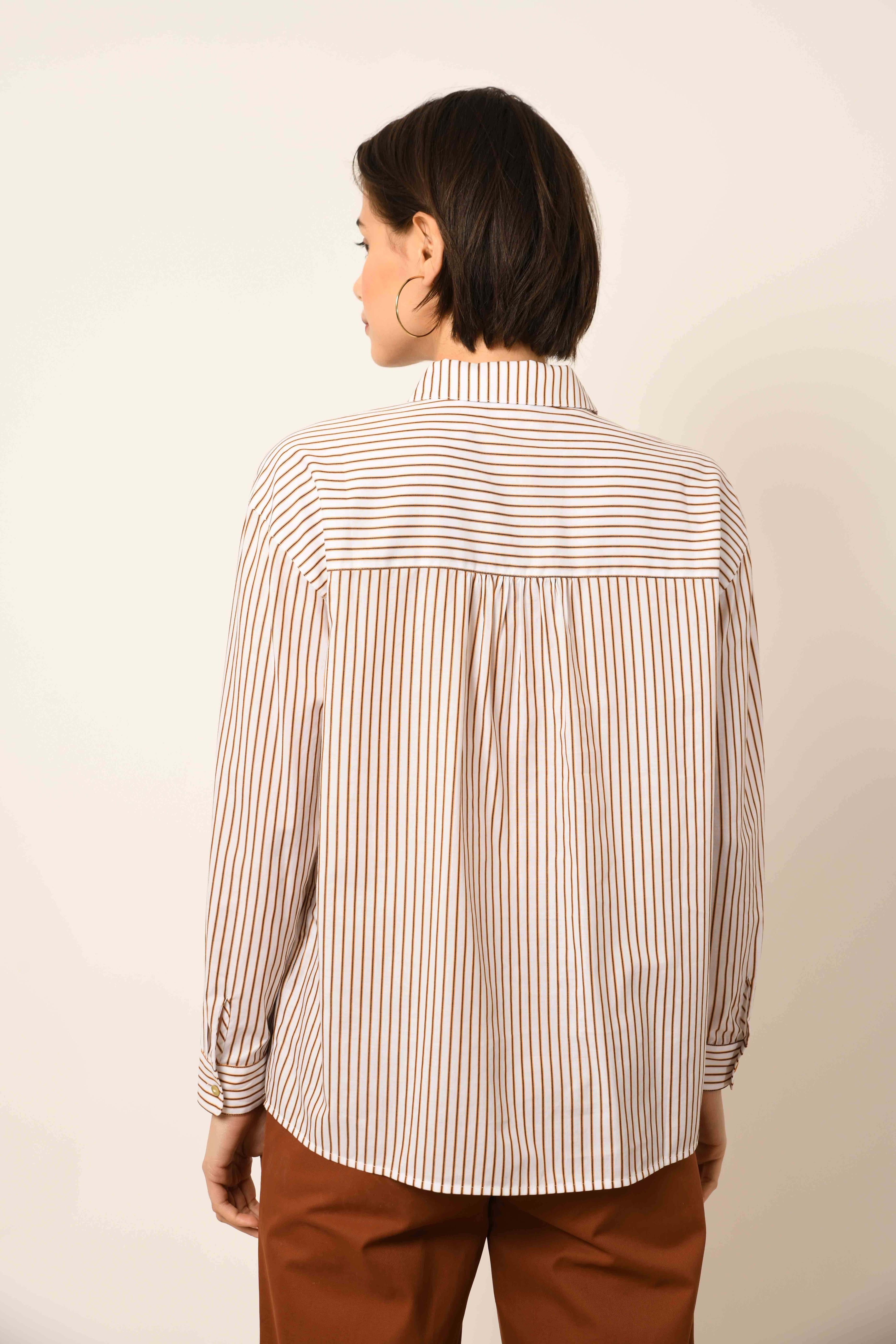 CHEMISE REAL - OCRE STRIPE