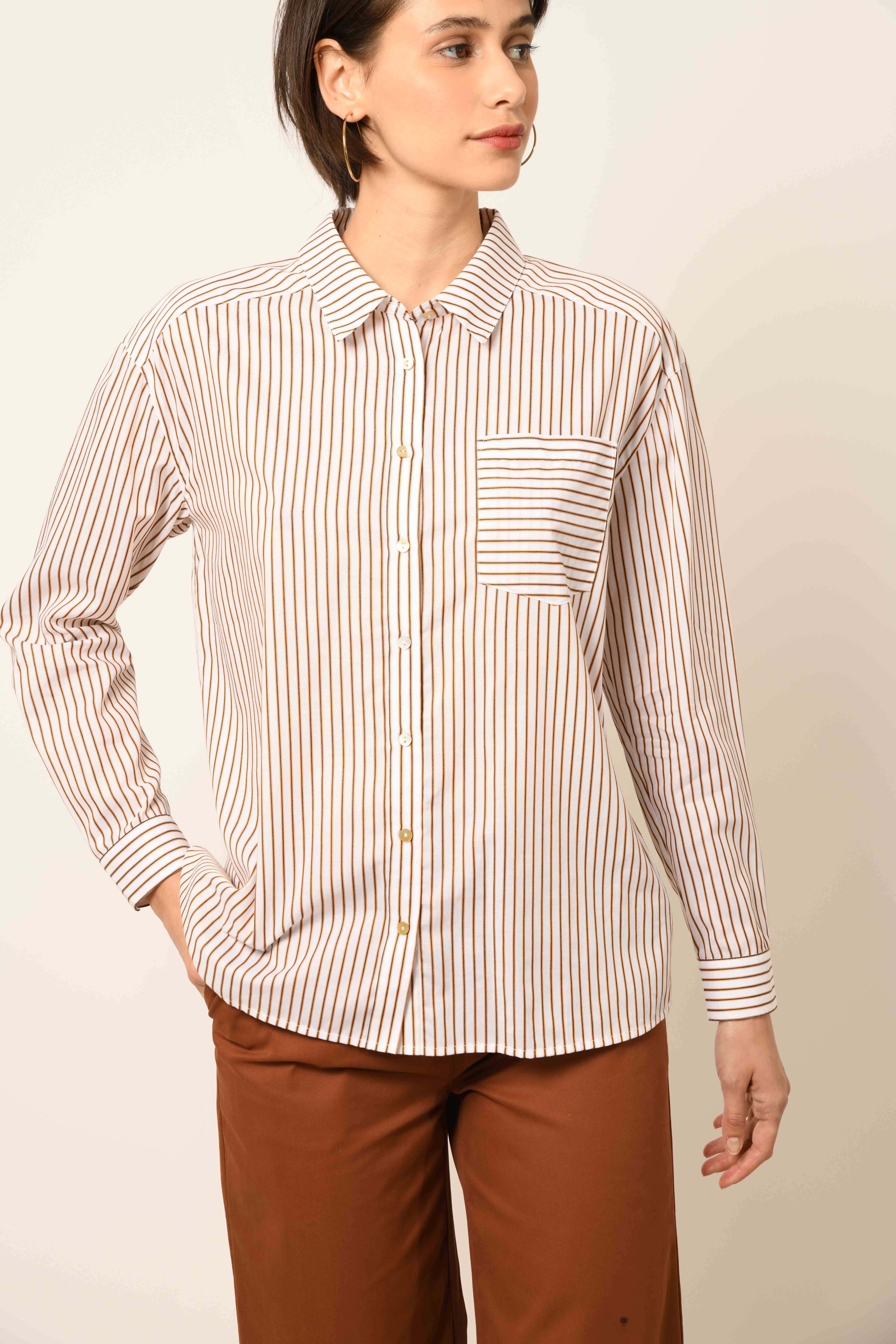 CHEMISE REAL - OCRE STRIPE