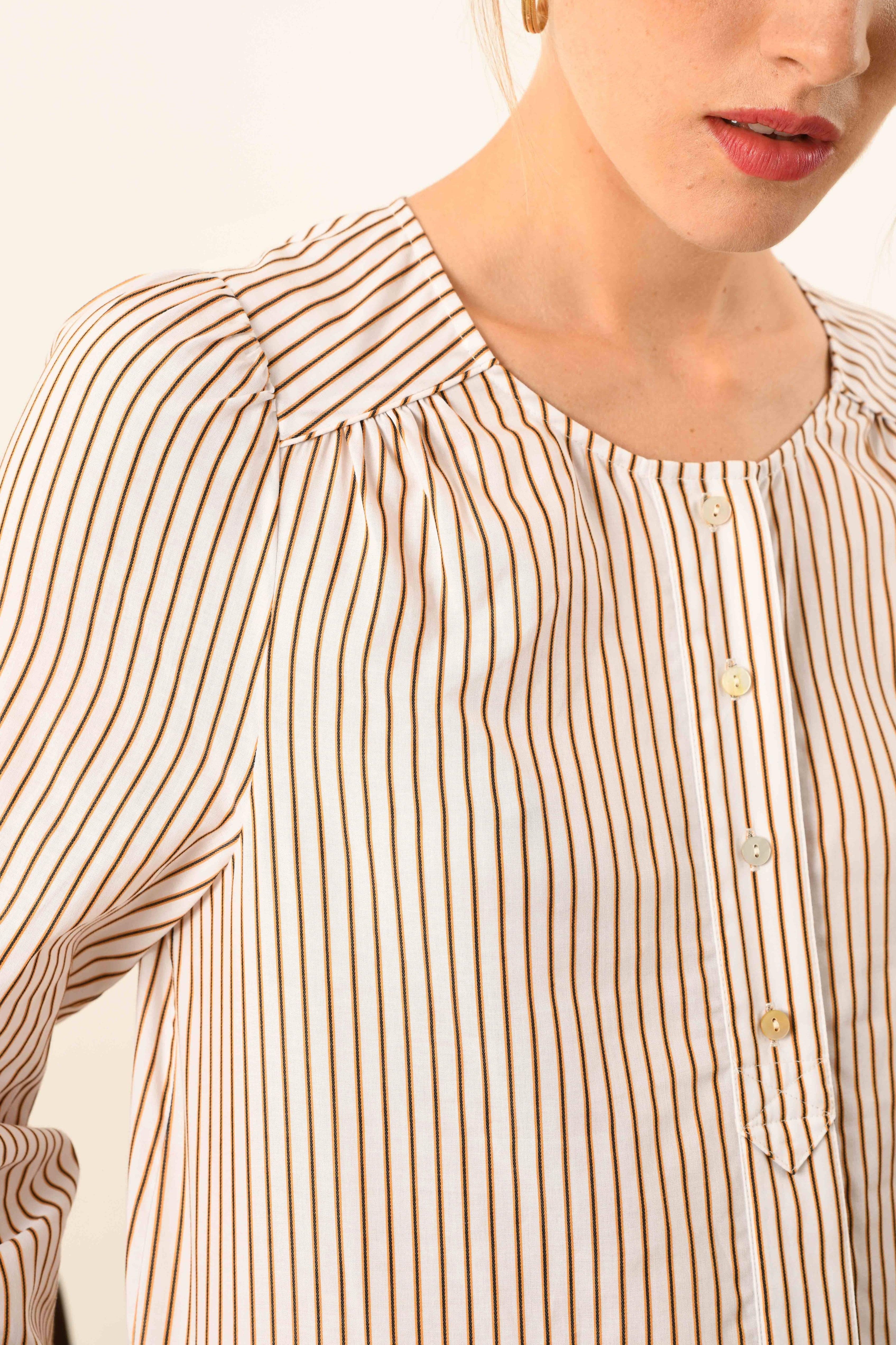 CHEMISE REMI - OCRE STRIPE