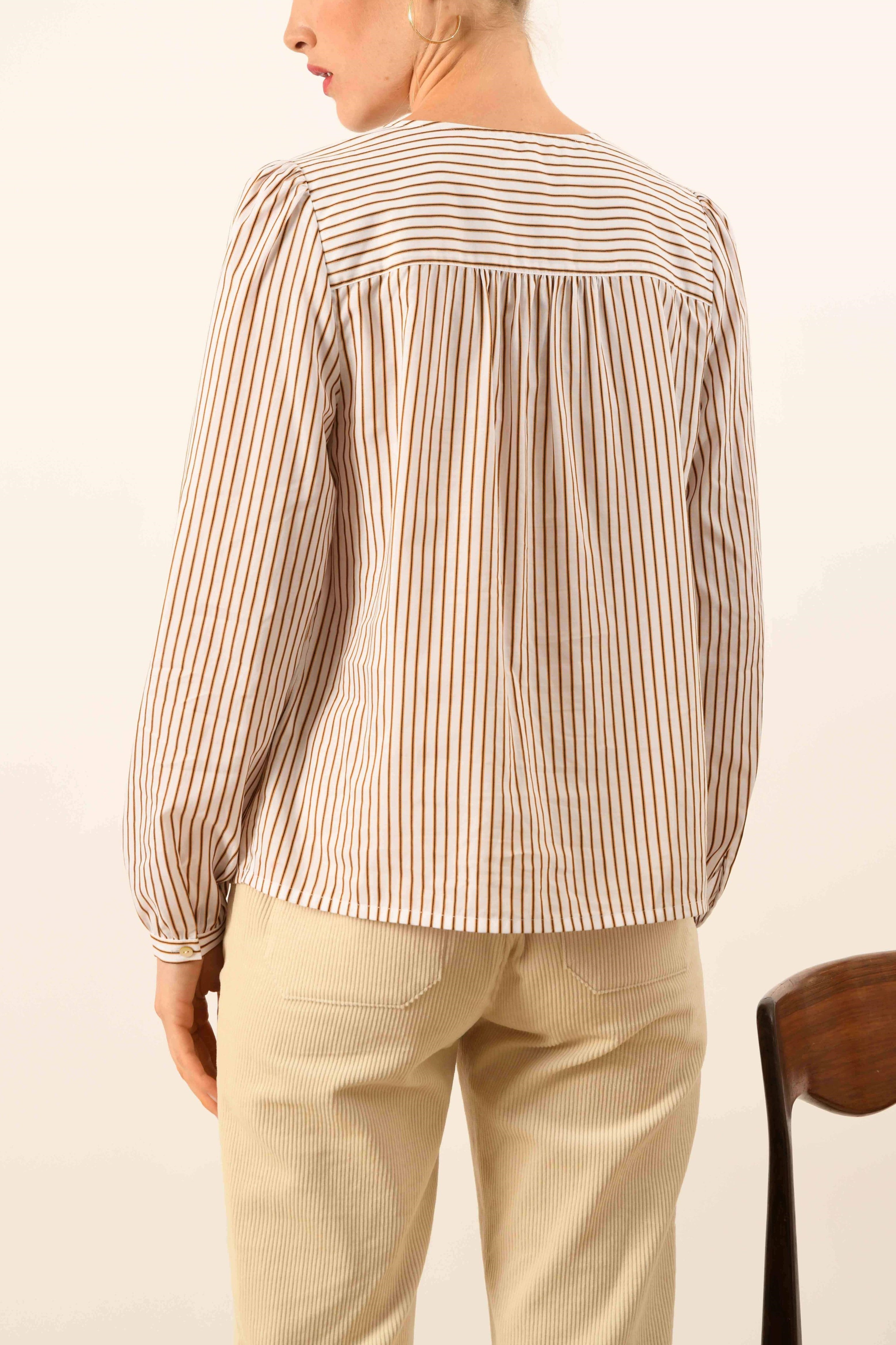 CHEMISE REMI - OCRE STRIPE