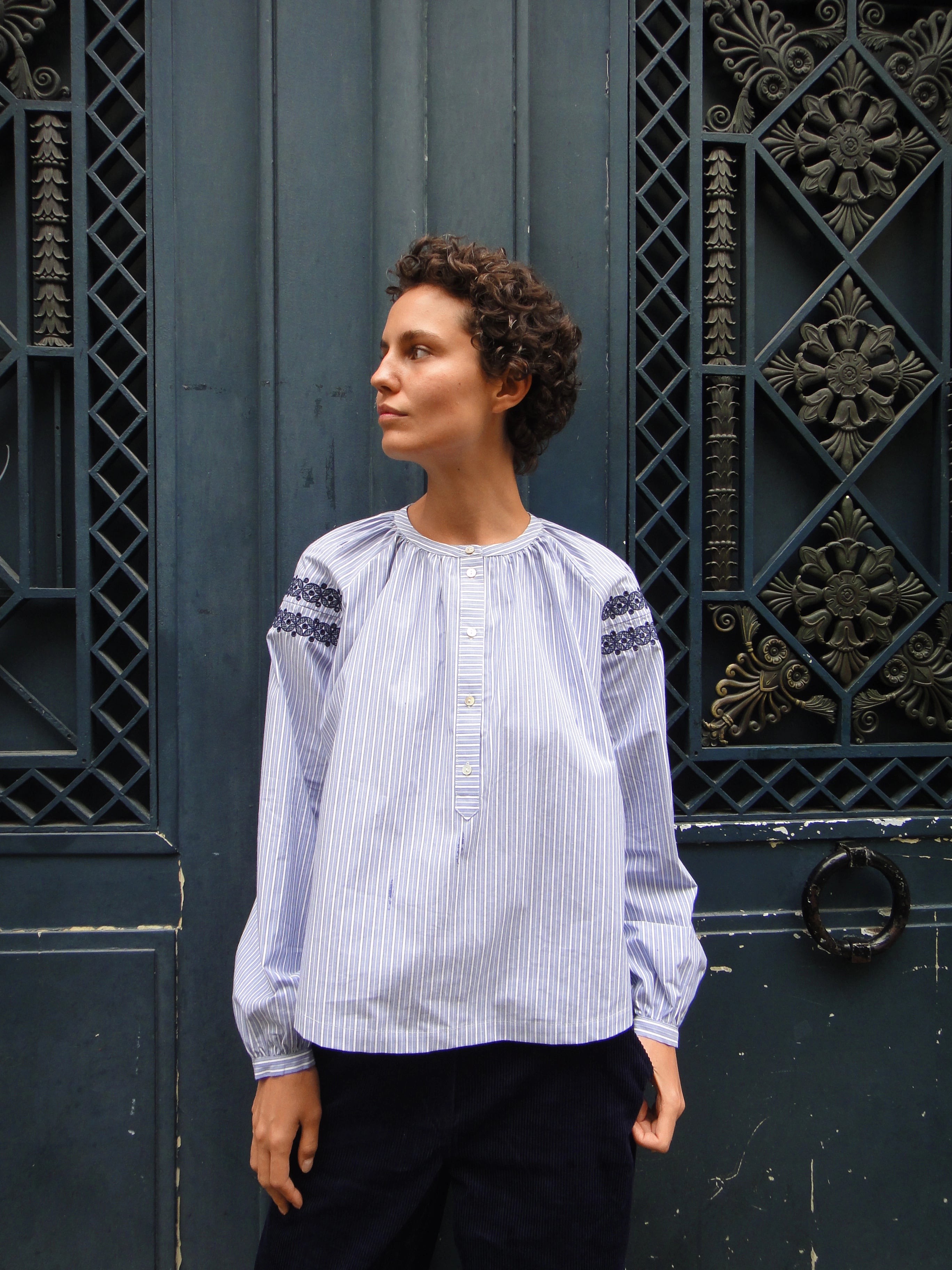 BLOUSE RACHEL - BLUE STRIPES