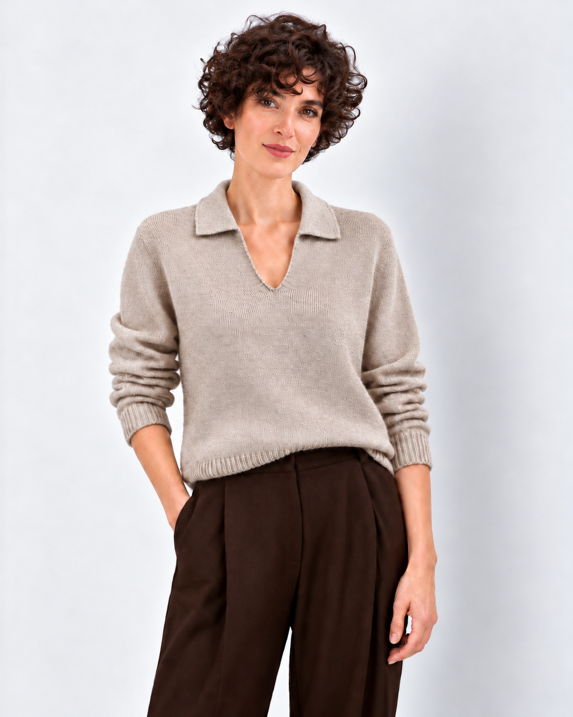 PULL MOMO- BEIGE CHINE