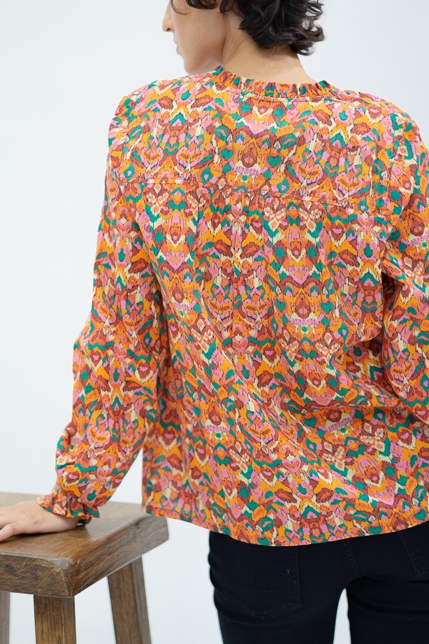 BLOUSE PARVINE - PRINT ALCAZAR