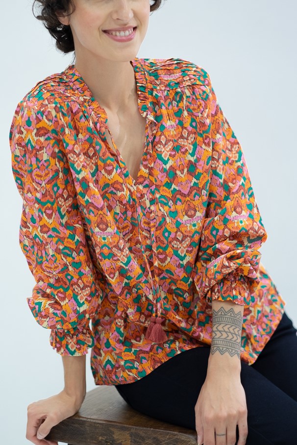 BLOUSE PARVINE - PRINT ALCAZAR