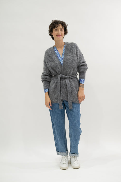 GILET MANDELA - GRIS CHINE