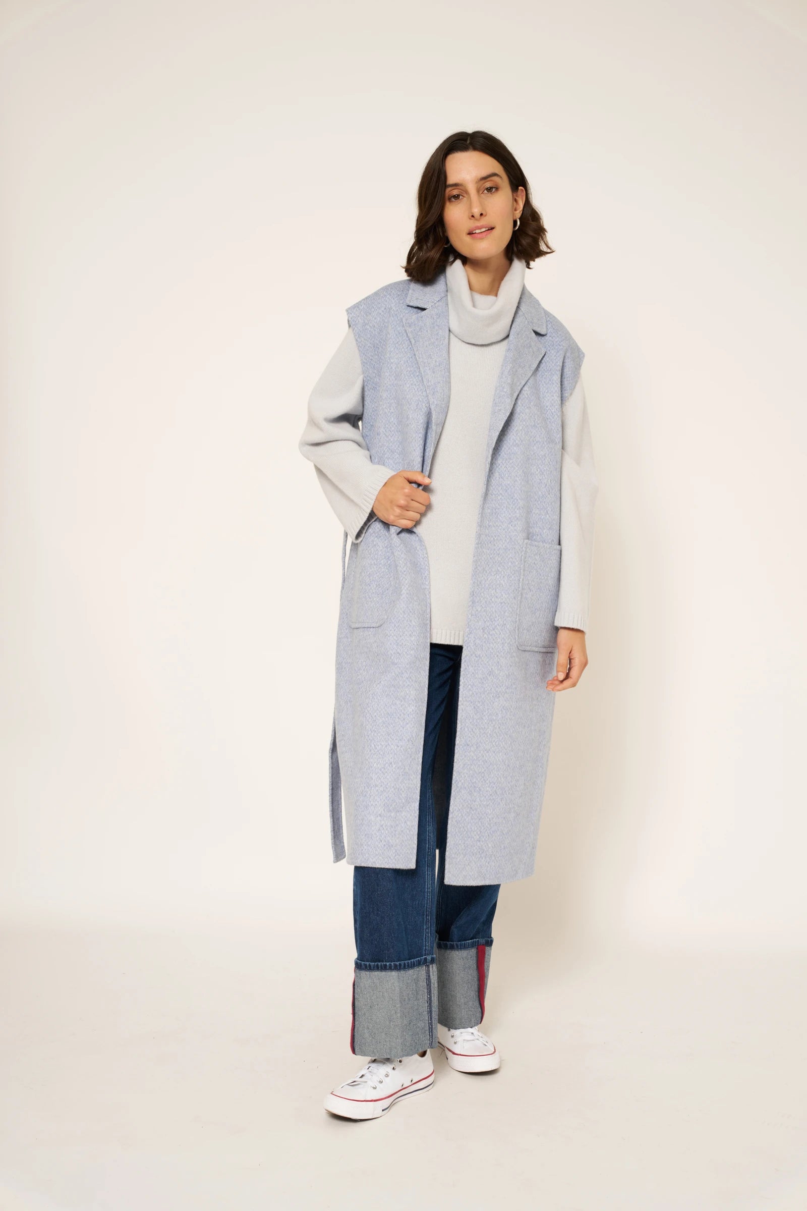 MANTEAU PIERRE - BLEU PIED PUCE