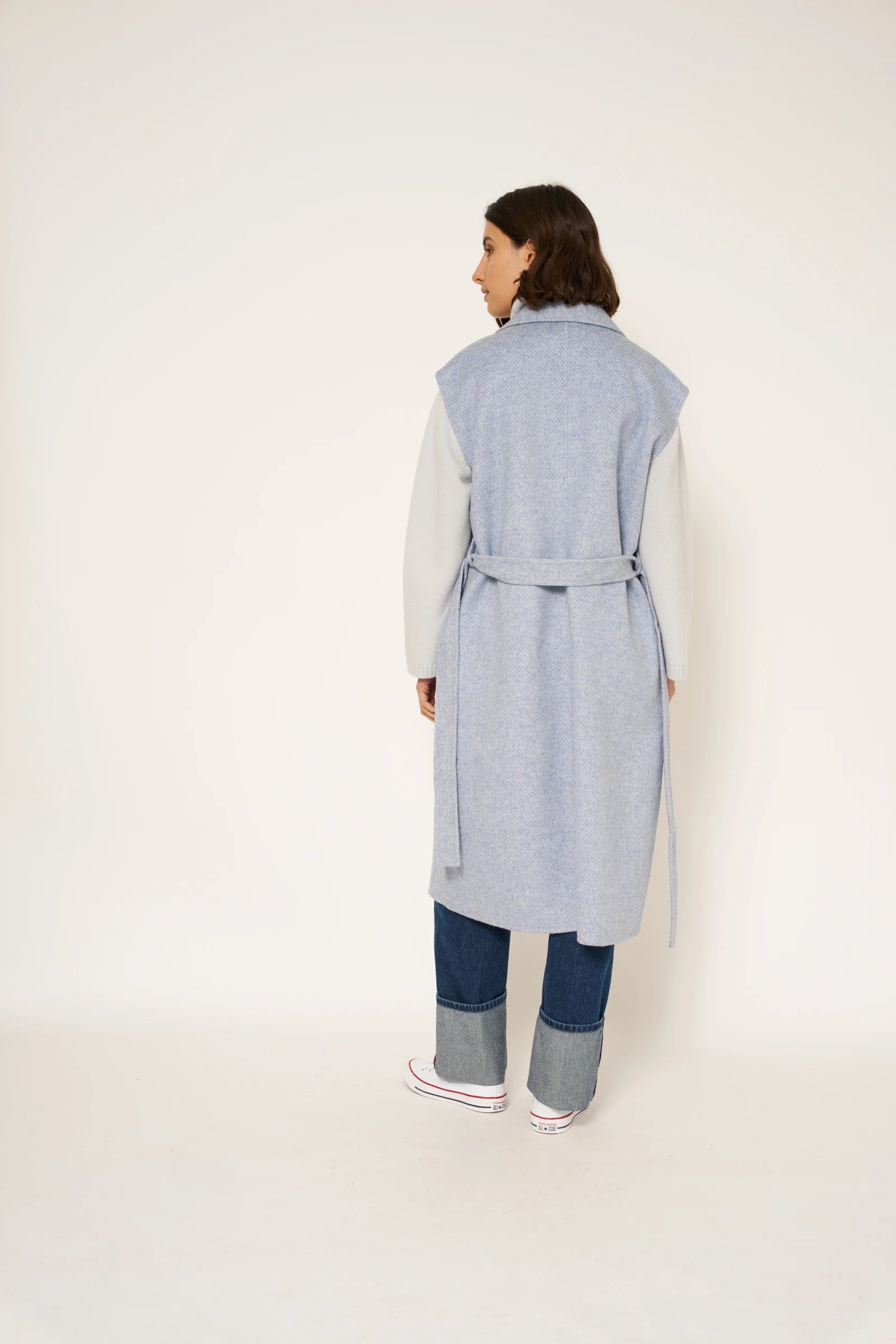 MANTEAU PIERRE - BLEU PIED PUCE