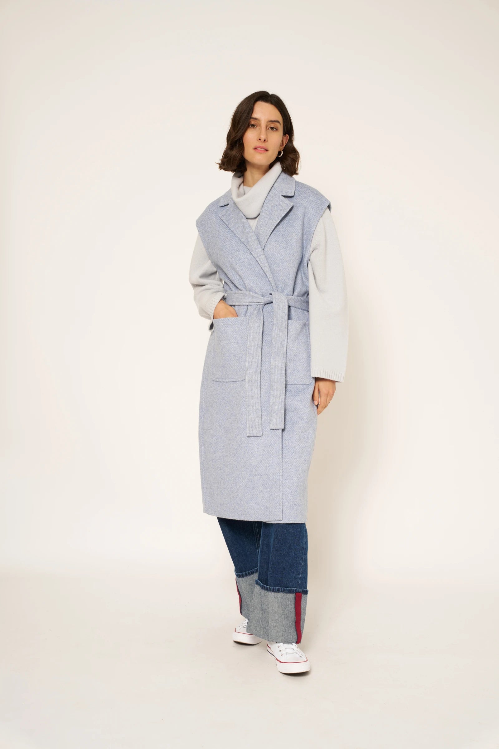 MANTEAU PIERRE - BLEU PIED PUCE