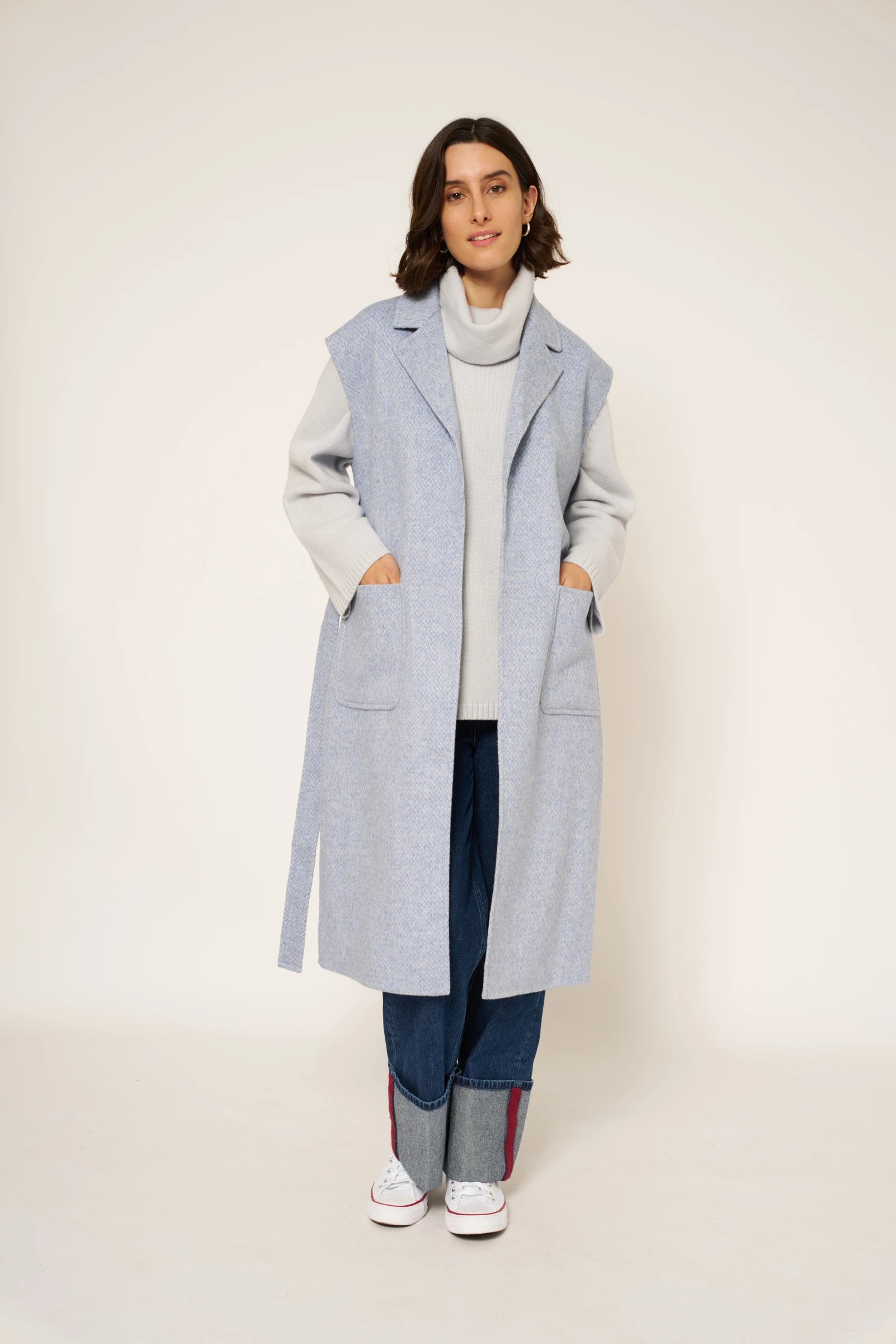 MANTEAU PIERRE - BLEU PIED PUCE