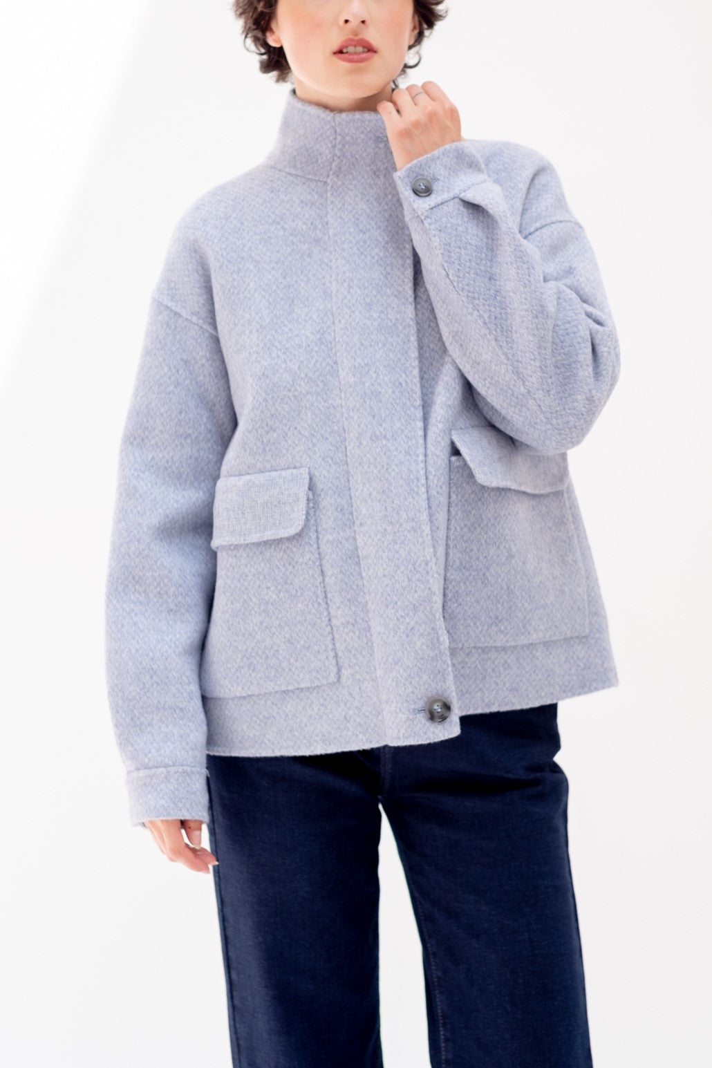 MANTEAU PIERIG - BLEU PIED PUCE