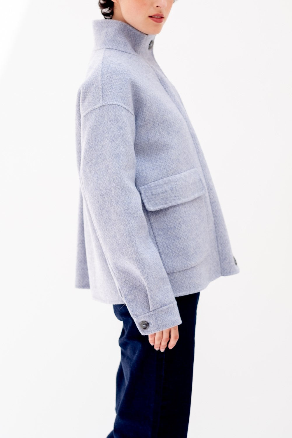 MANTEAU PIERIG - BLEU PIED PUCE