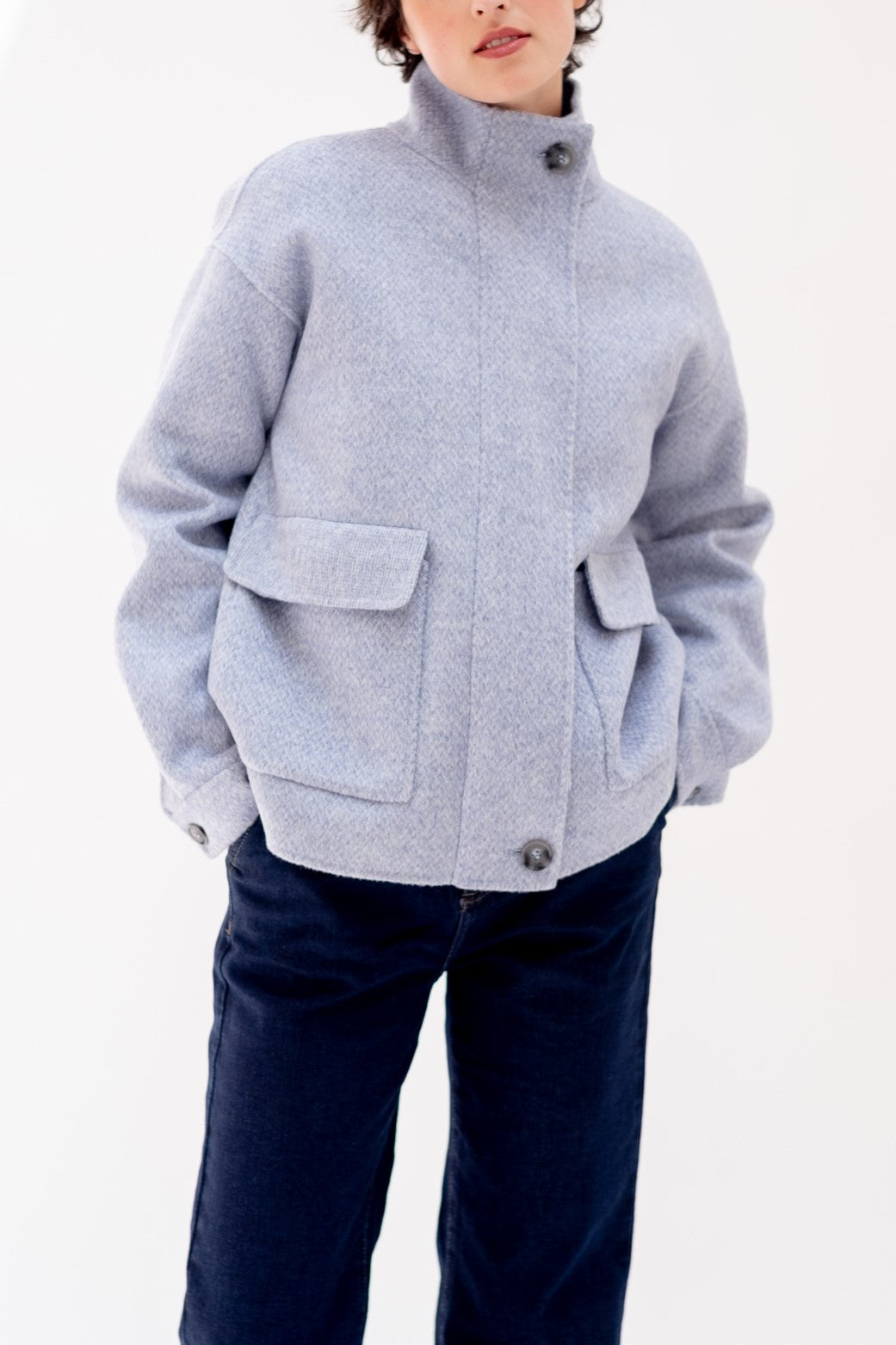 MANTEAU PIERIG - BLEU PIED PUCE