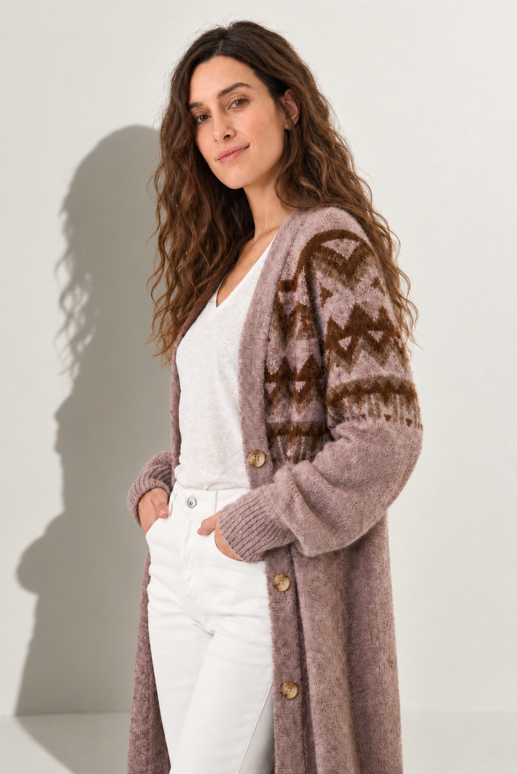 GILET MARCO - LILAS/JACQUARD