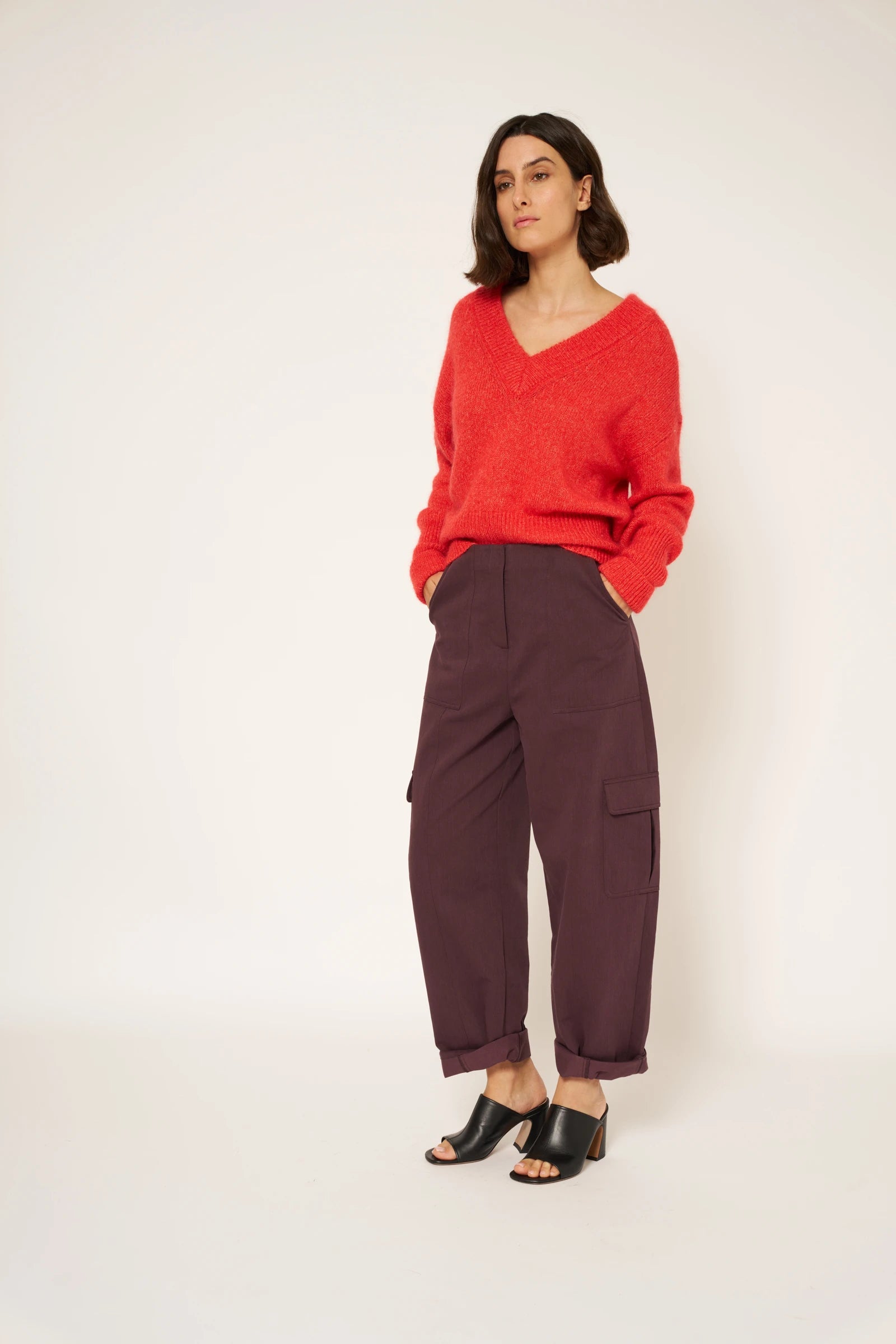 PANTALON RICHY - LIE DE VIN