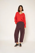 PANTALON RICHY - LIE DE VIN