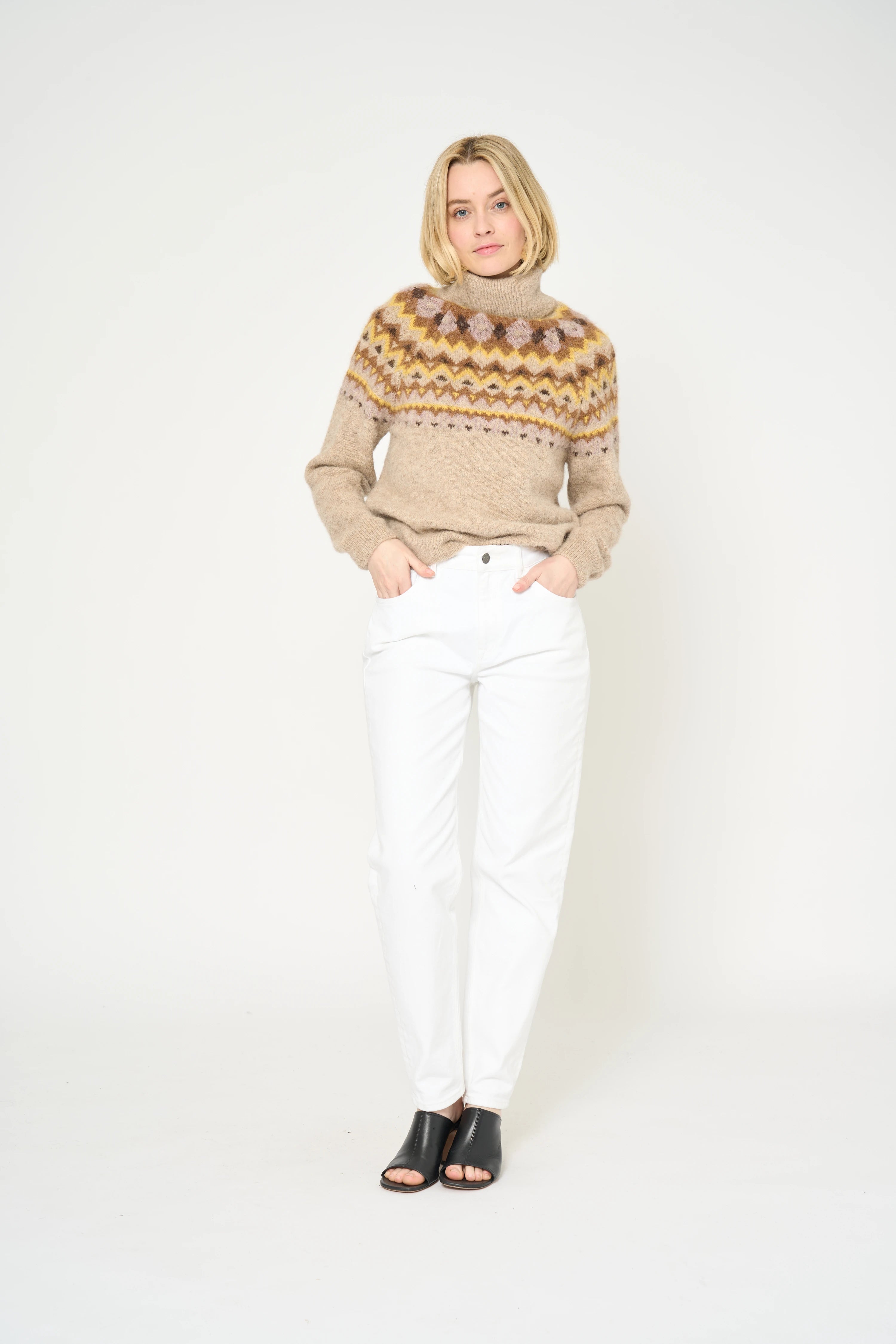 PULL MARIO - BEIGE CHINE/JACQUARD