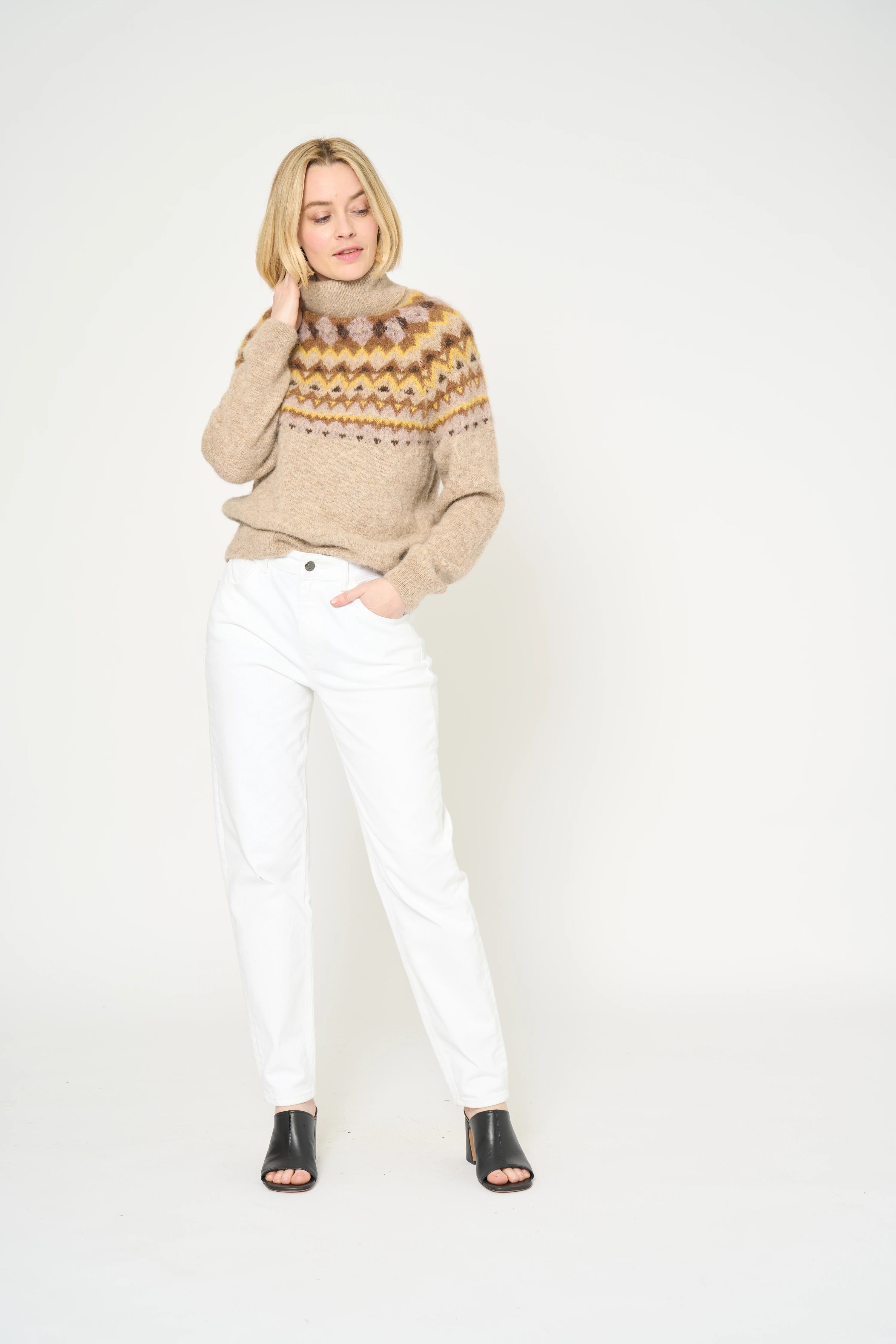 PULL MARIO - BEIGE CHINE/JACQUARD