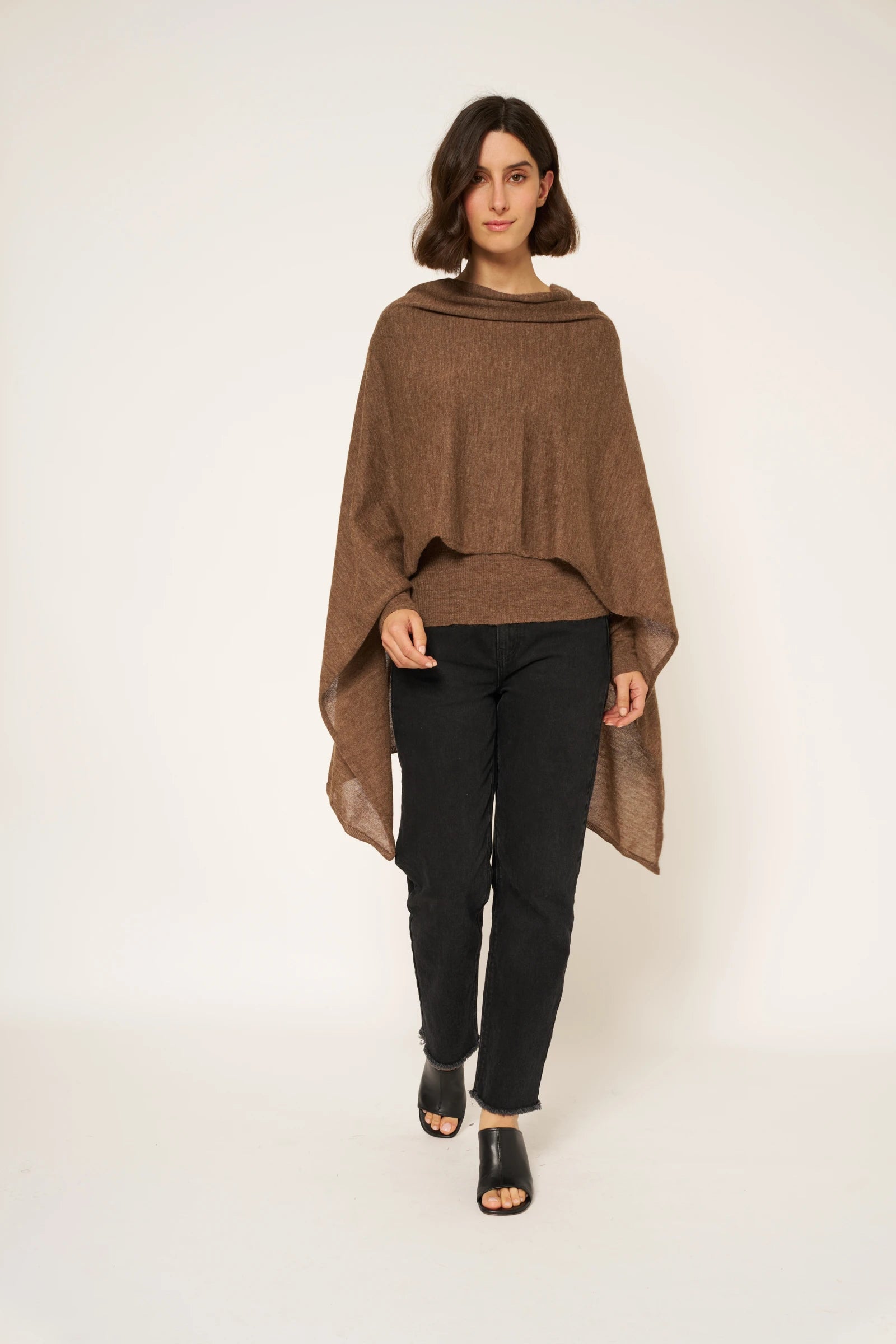 PONCHO ELIES - TAUPE